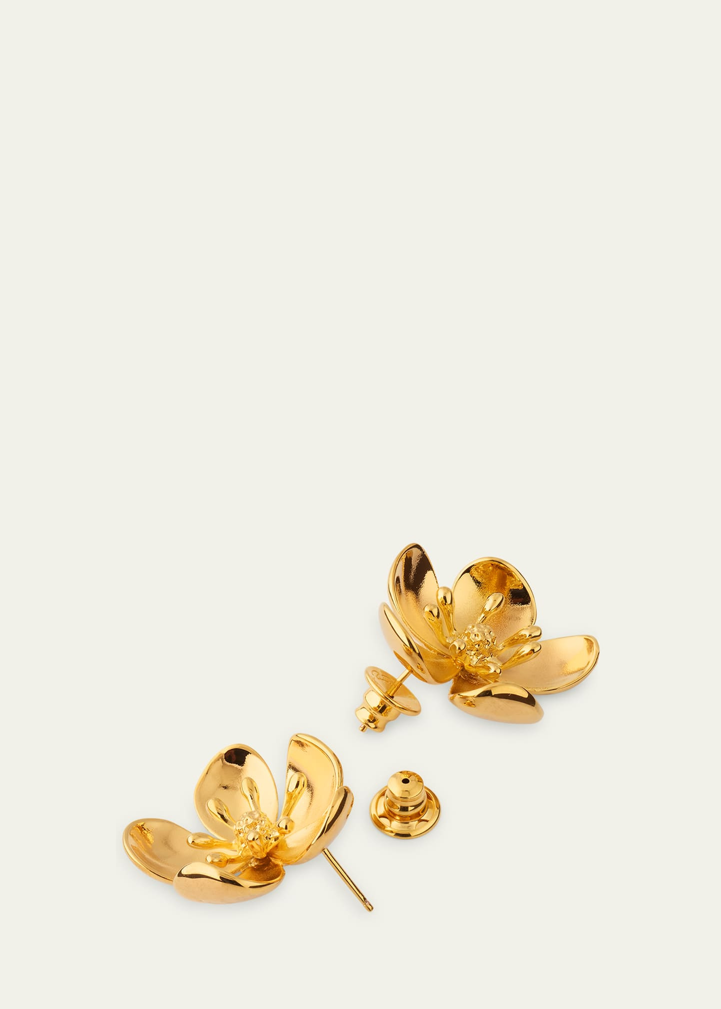 Small Cherry Blossom Stud Earrings - 4