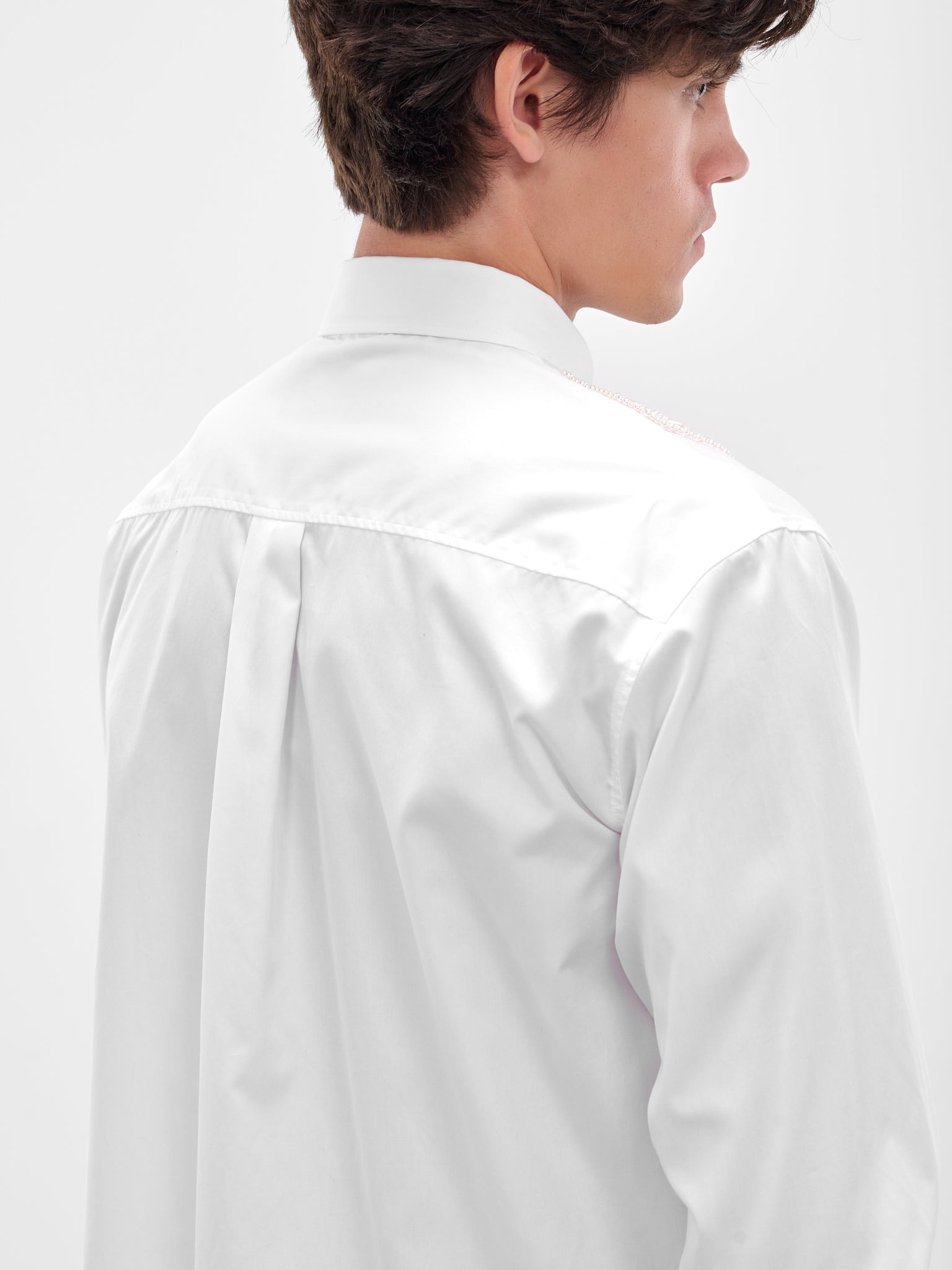 White Embellished Hare Classic Shirt - 4
