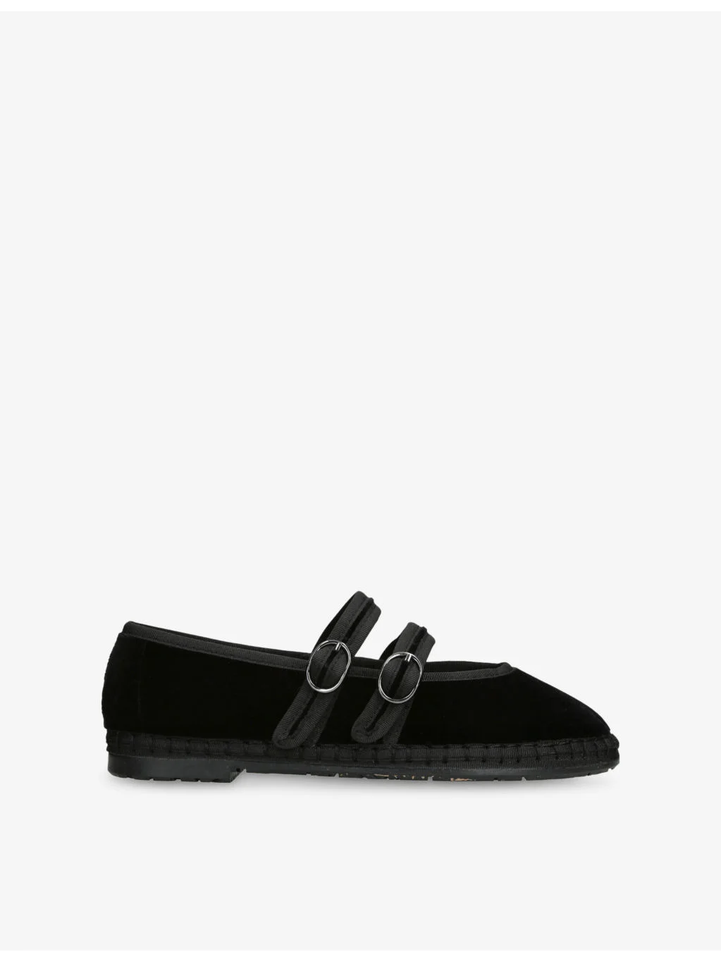 Claire Velvet Mary-Jane Flats - 1