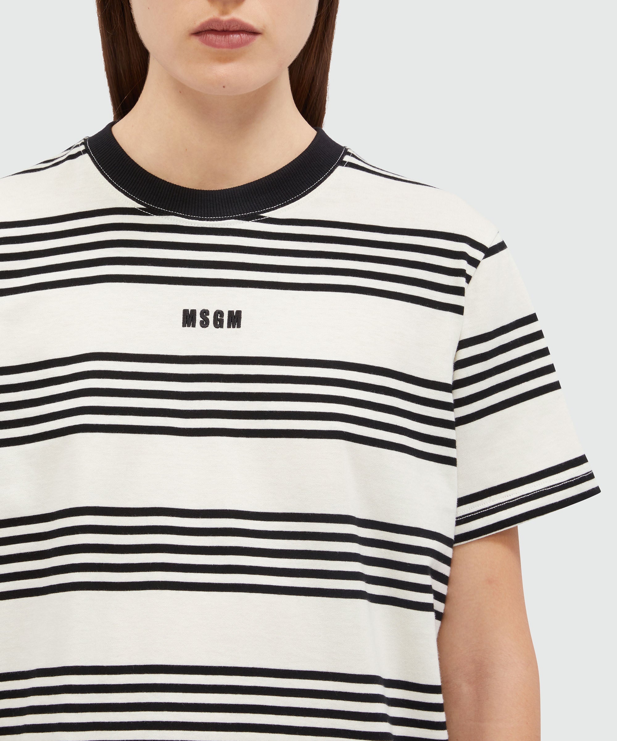 Two-tone striped cotton T-Shirt - 5