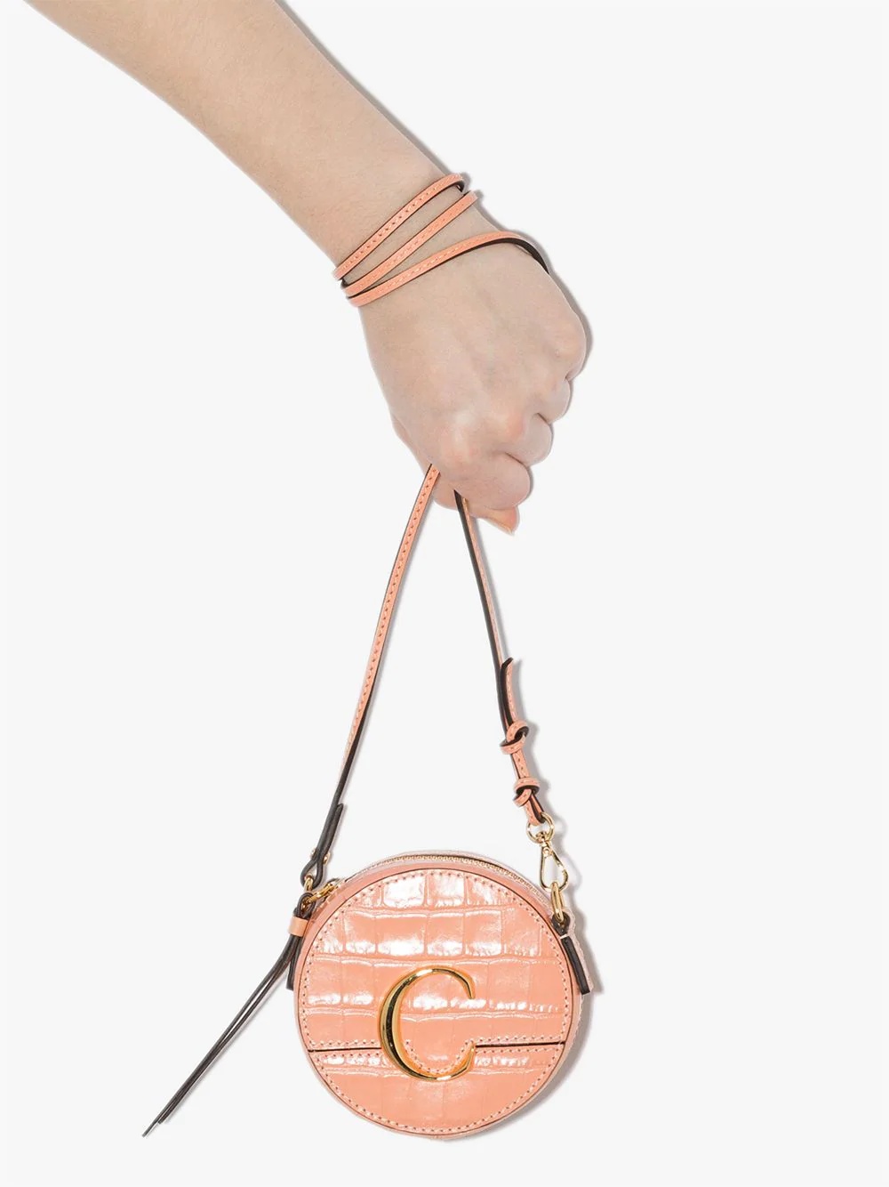 mini Chloé C round crossbody bag - 3