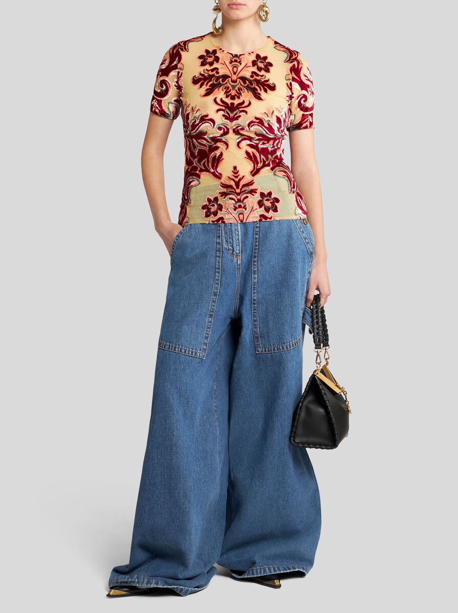 WIDE-LEG DENIM JEANS - 2