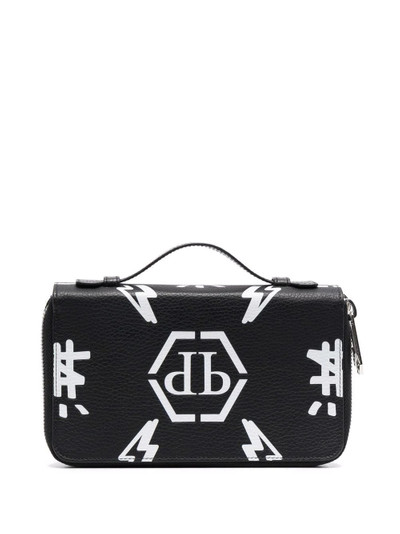 PHILIPP PLEIN monogram-print wallet outlook