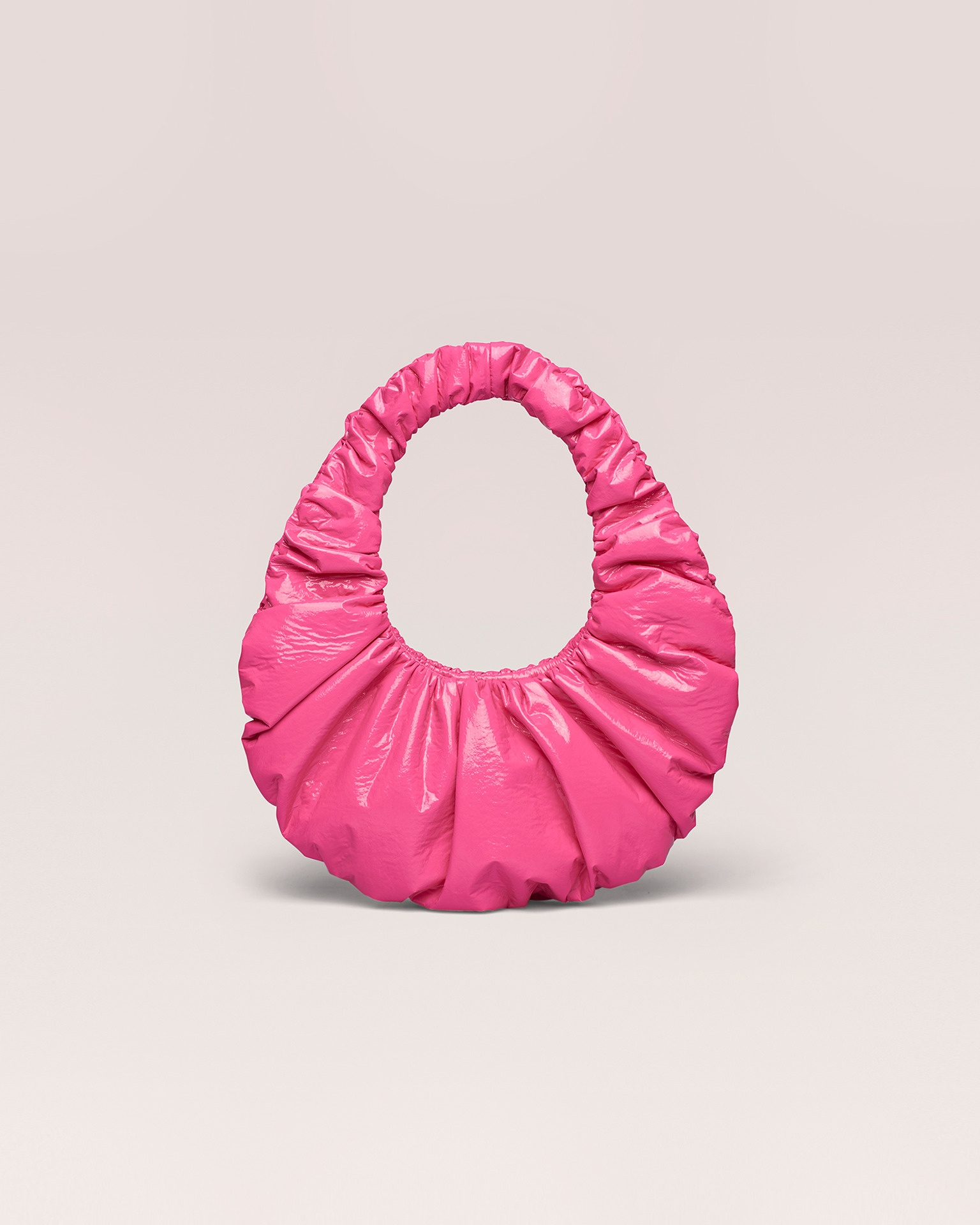 ANJA BAGUETTE MINI - Mini ruched shoulder bag - Pink - 1