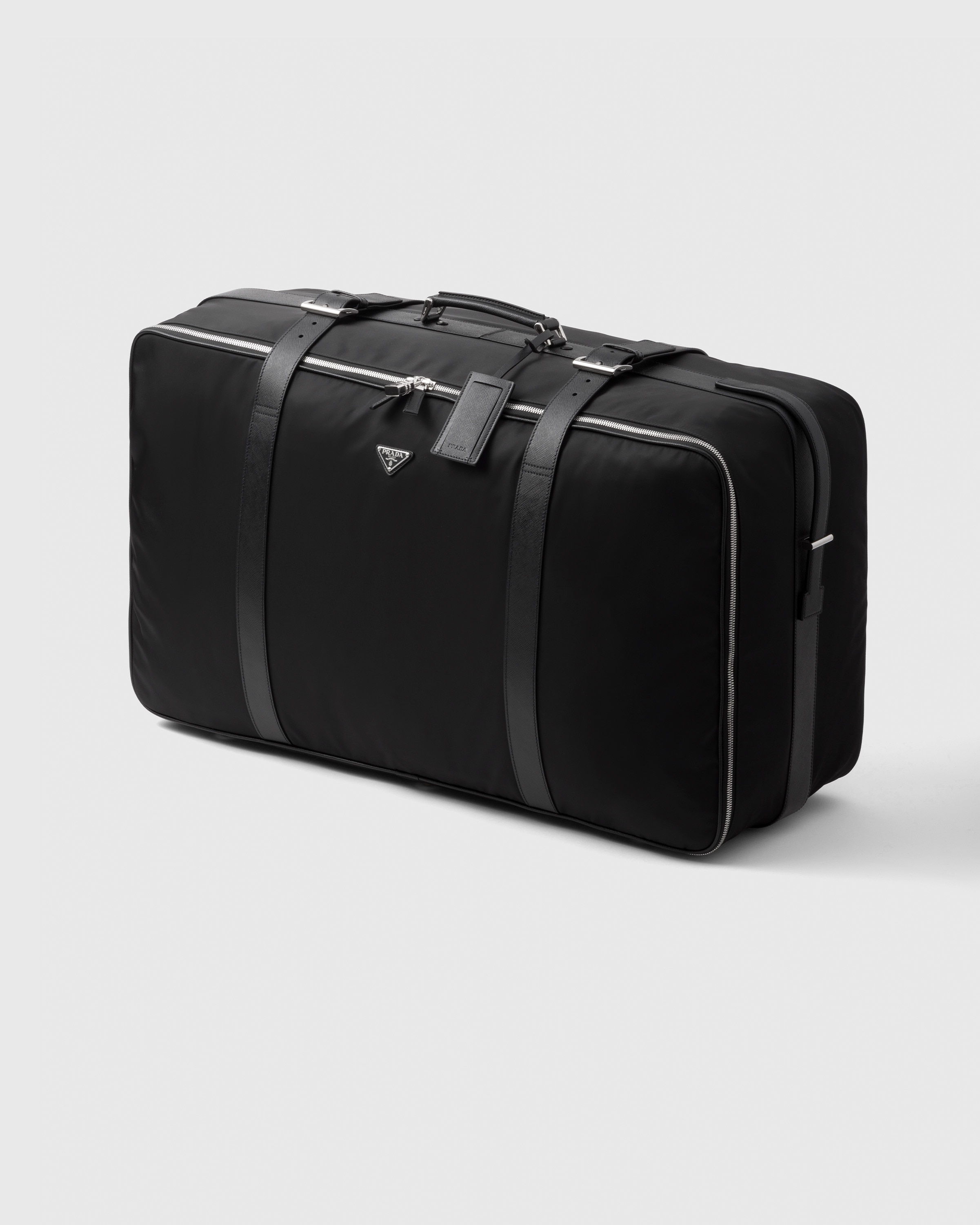 Re-Nylon and Saffiano leather suitcase - 2