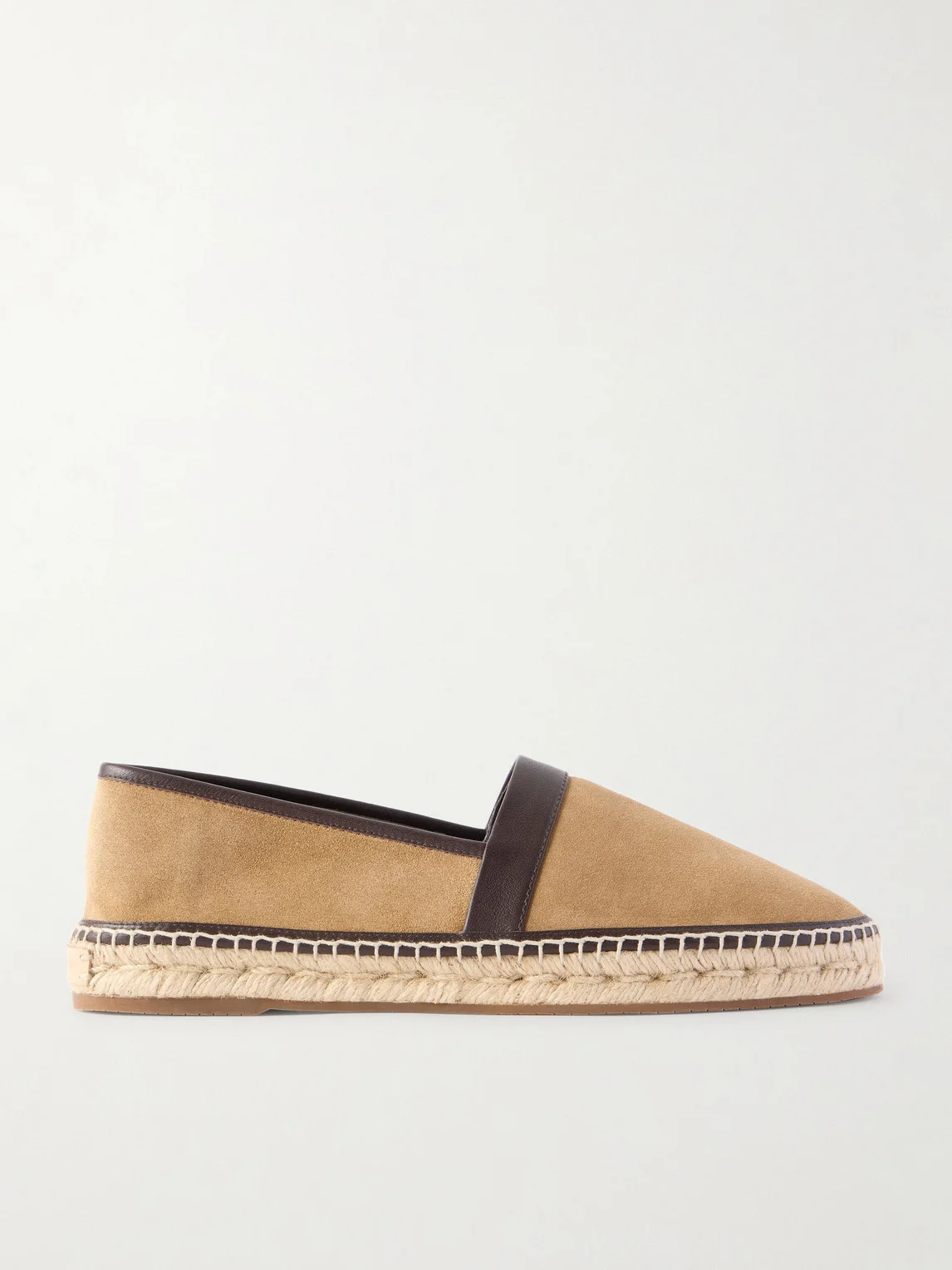 Nerano Leather-Trimmed Suede Espadrilles - 1