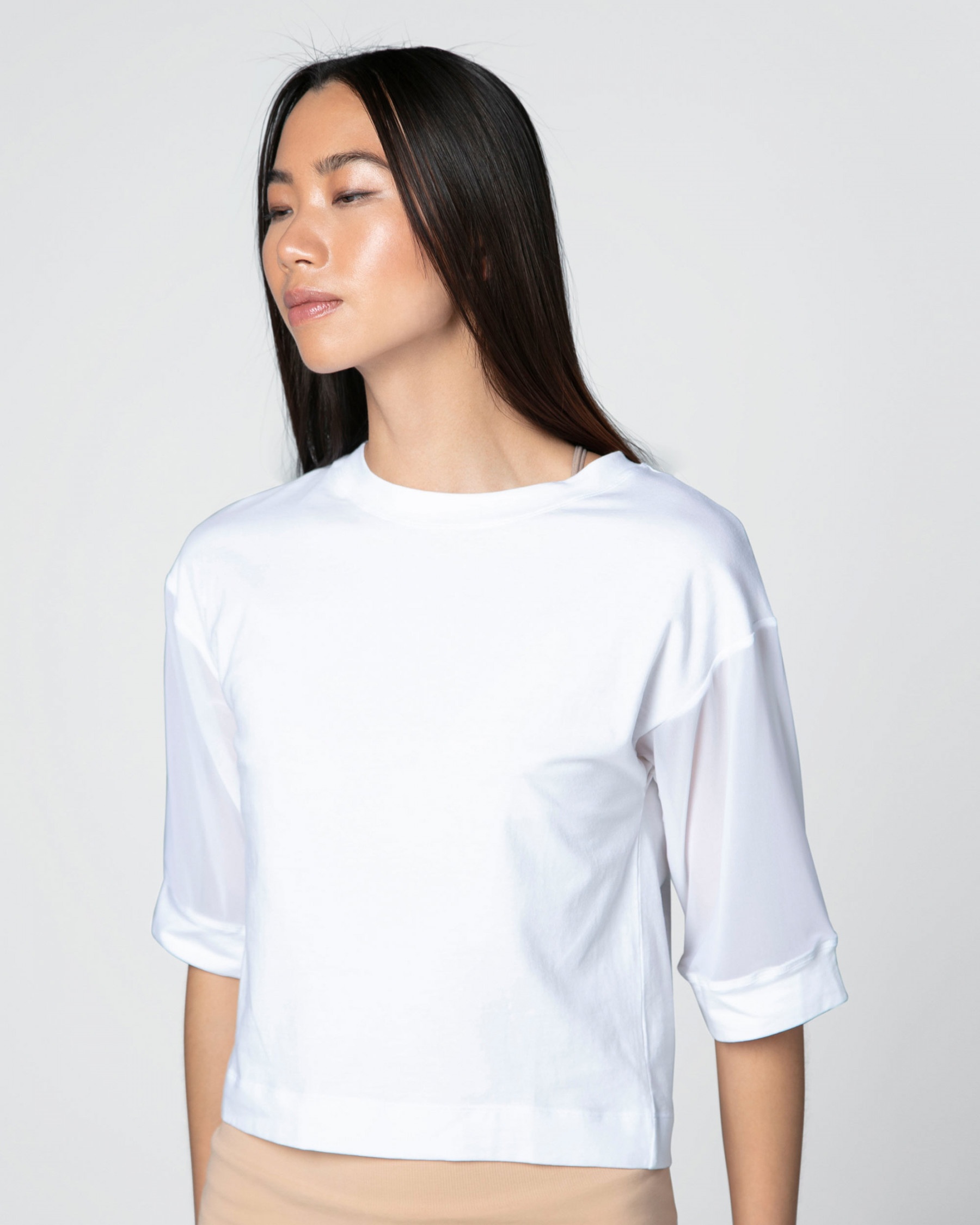 Fishnet ¾ sleeves t-shirt - 2