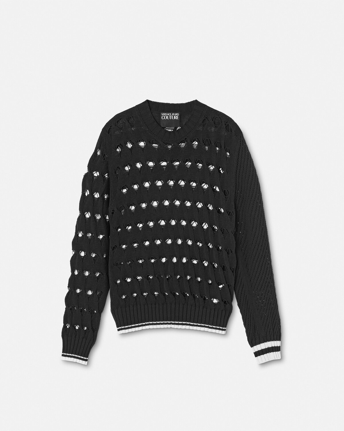 Cutout Cable-Knit Sweater - 1