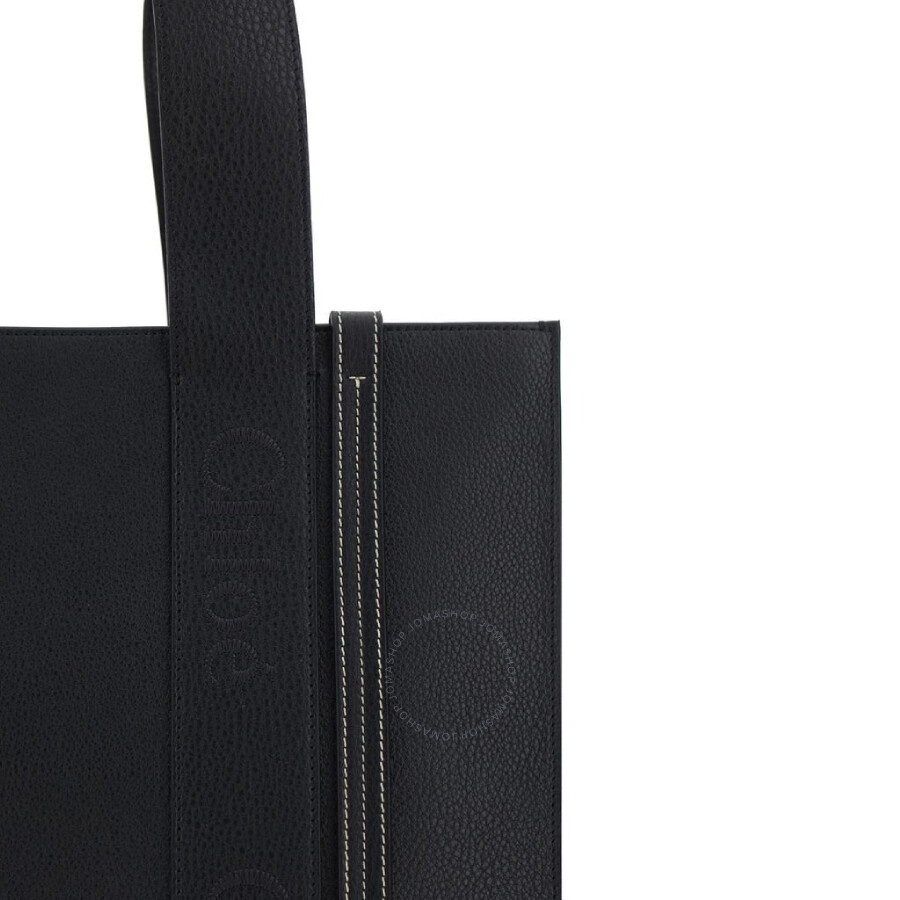 Chloe Woody Medium Calf Leather Tote Bags - 3