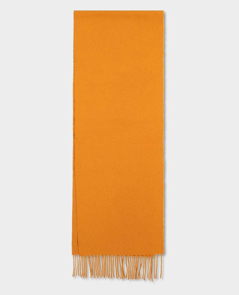 Wool scarf with embroidered Logo 3