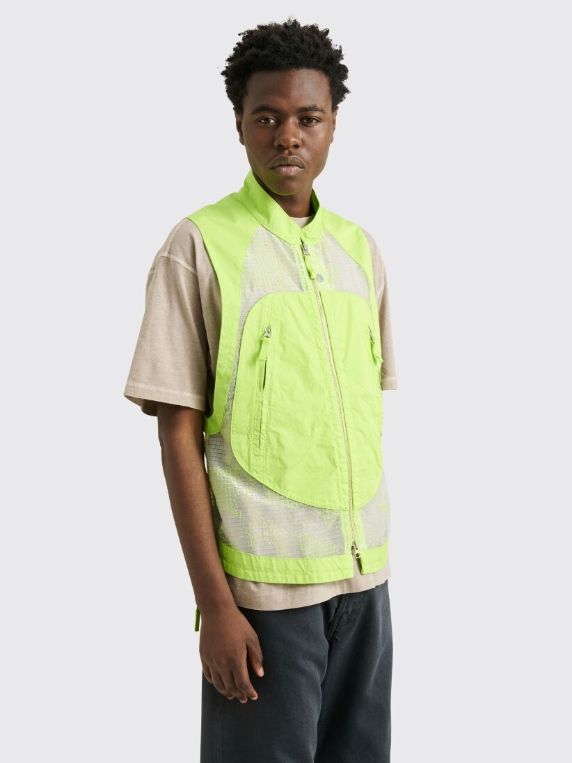 Très Bien - Stone Island Shadow Project Devore Vest Pistachio