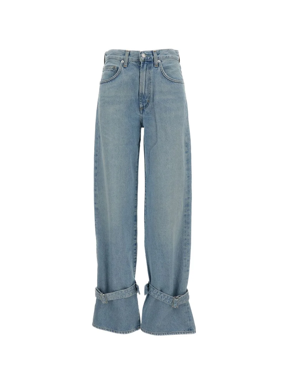 drawstring hem jeans - 1