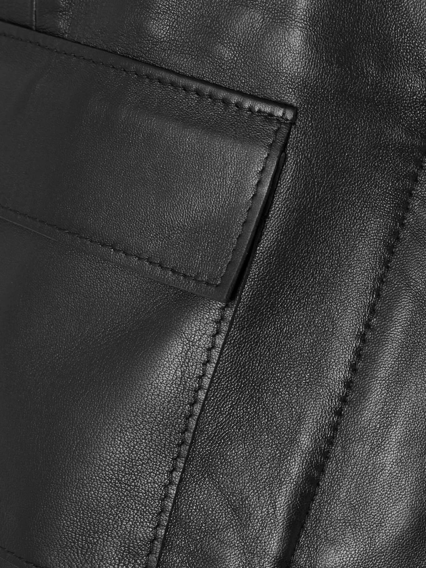 Bleeker cropped paneled leather jacket Black - 5