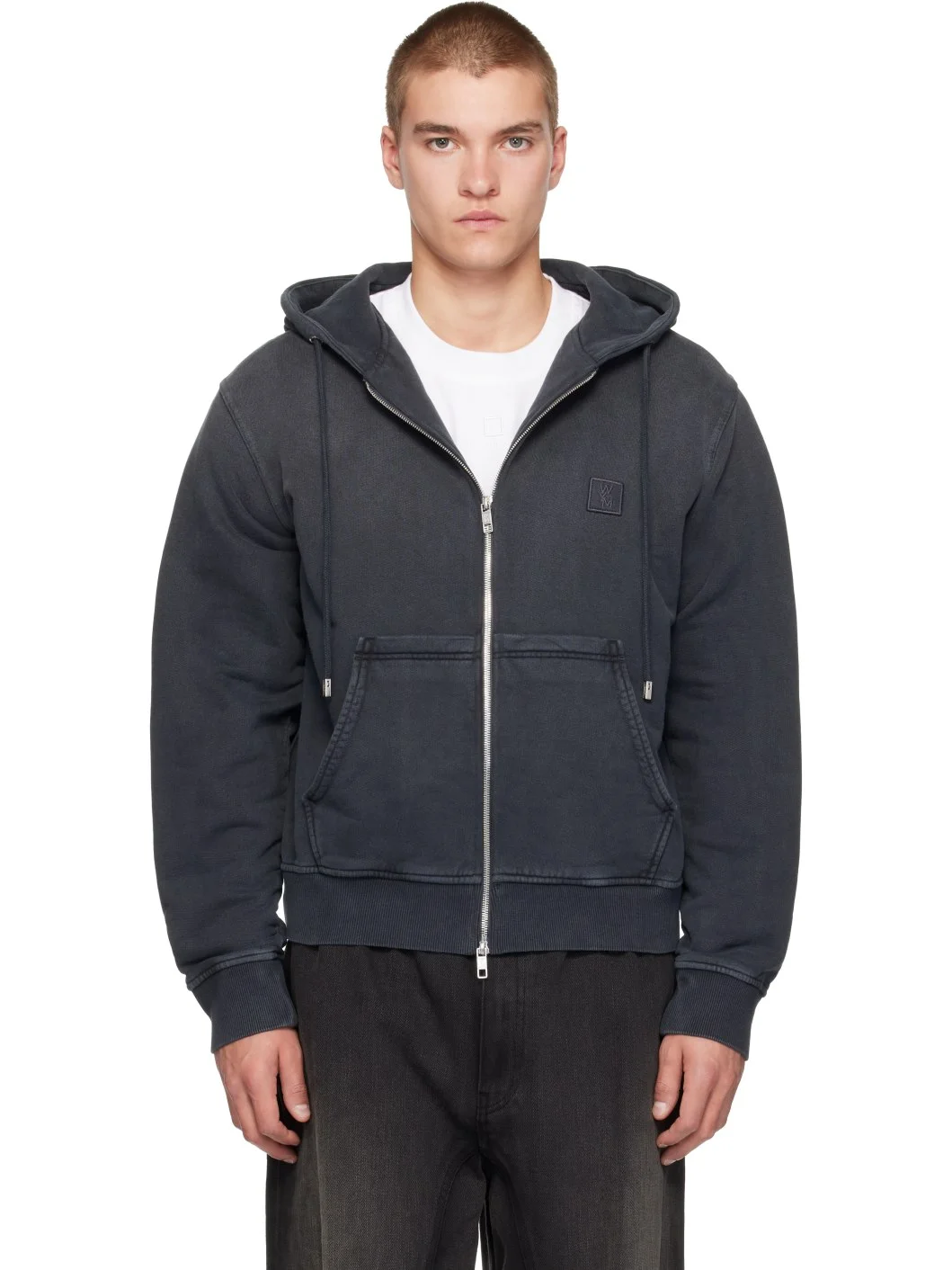 Gray Faded Hoodie - 1