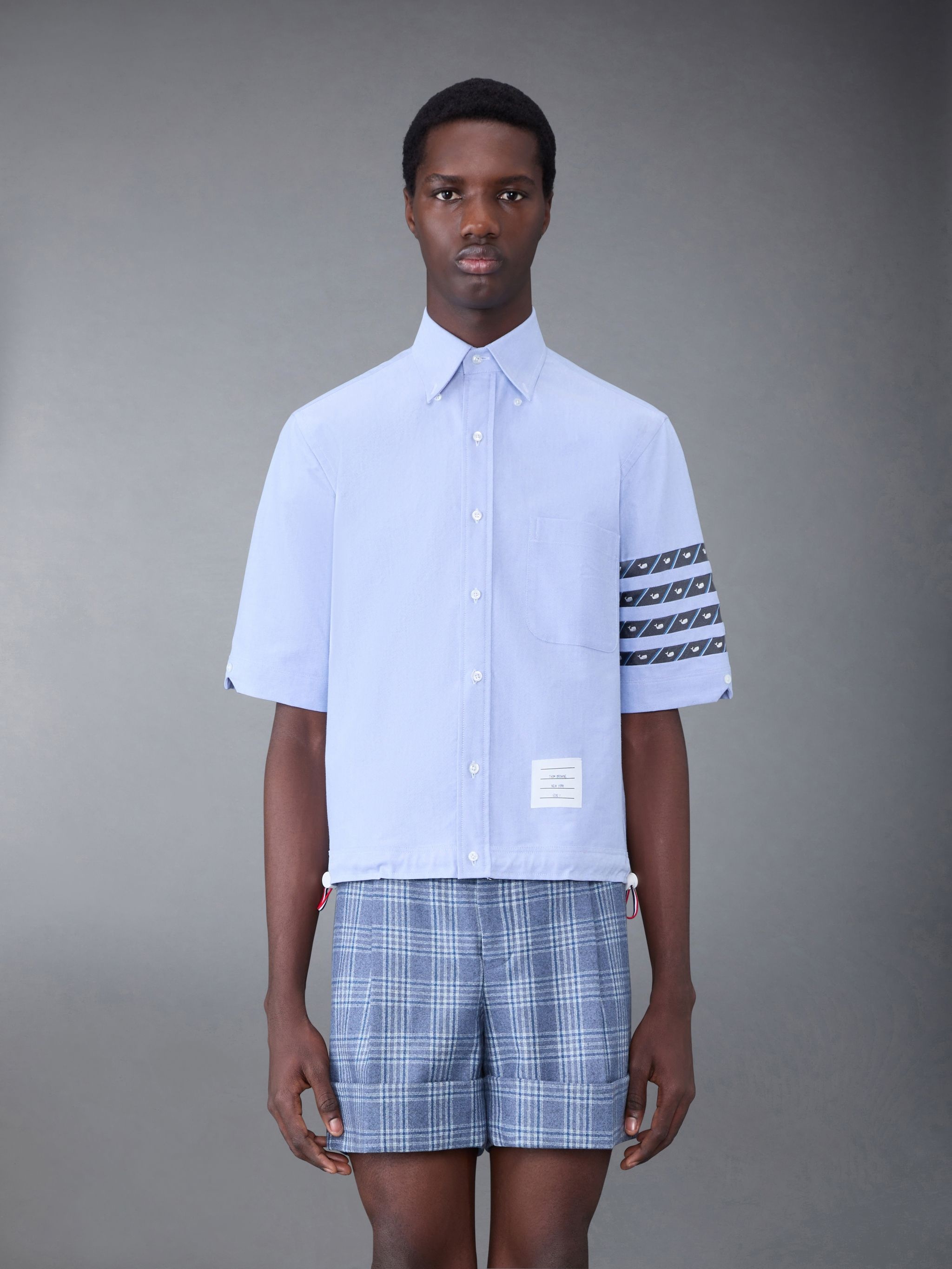 Thom Browne short-sleeve shirt dress - Blue