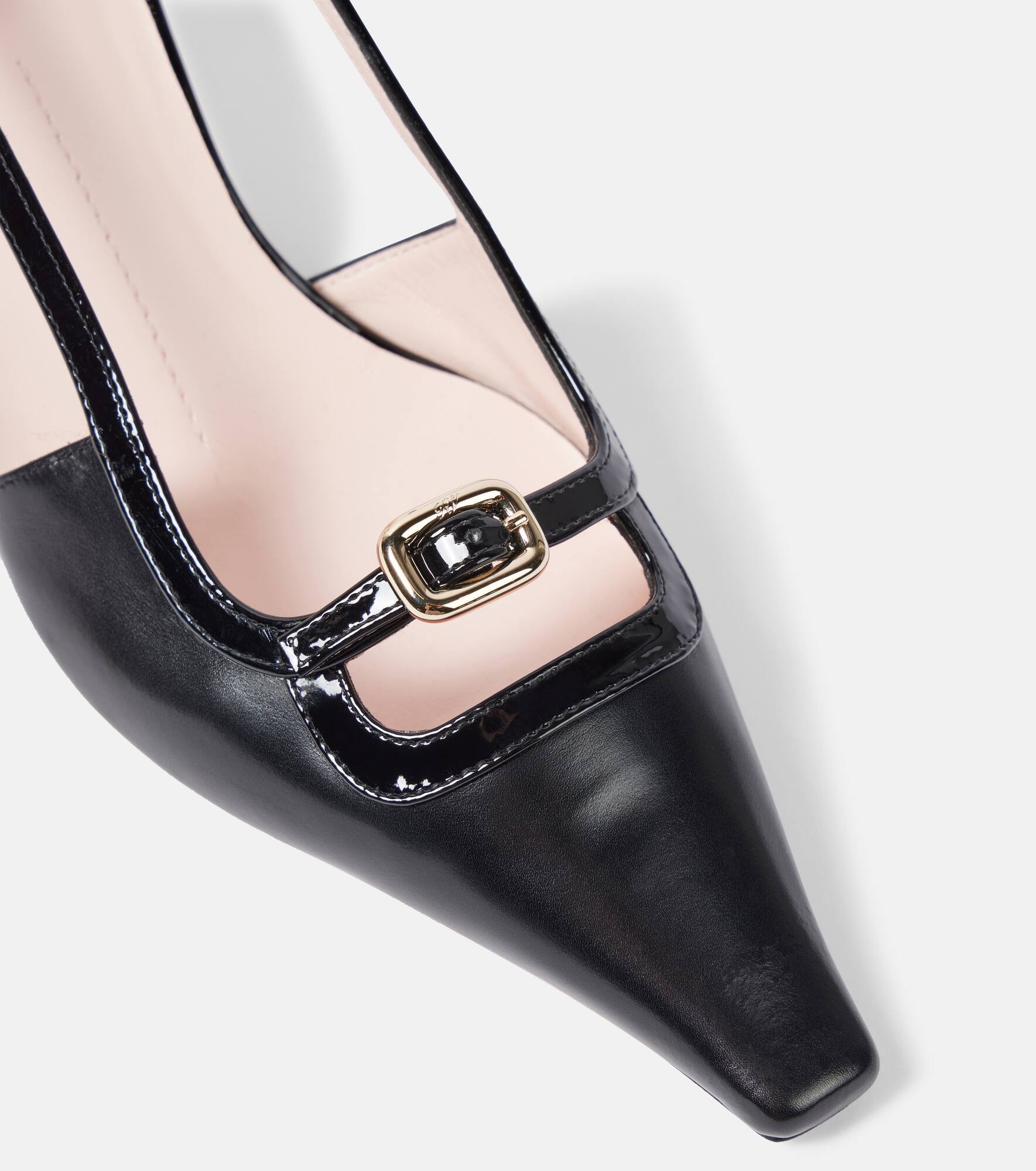 55 leather slingback pumps - 6