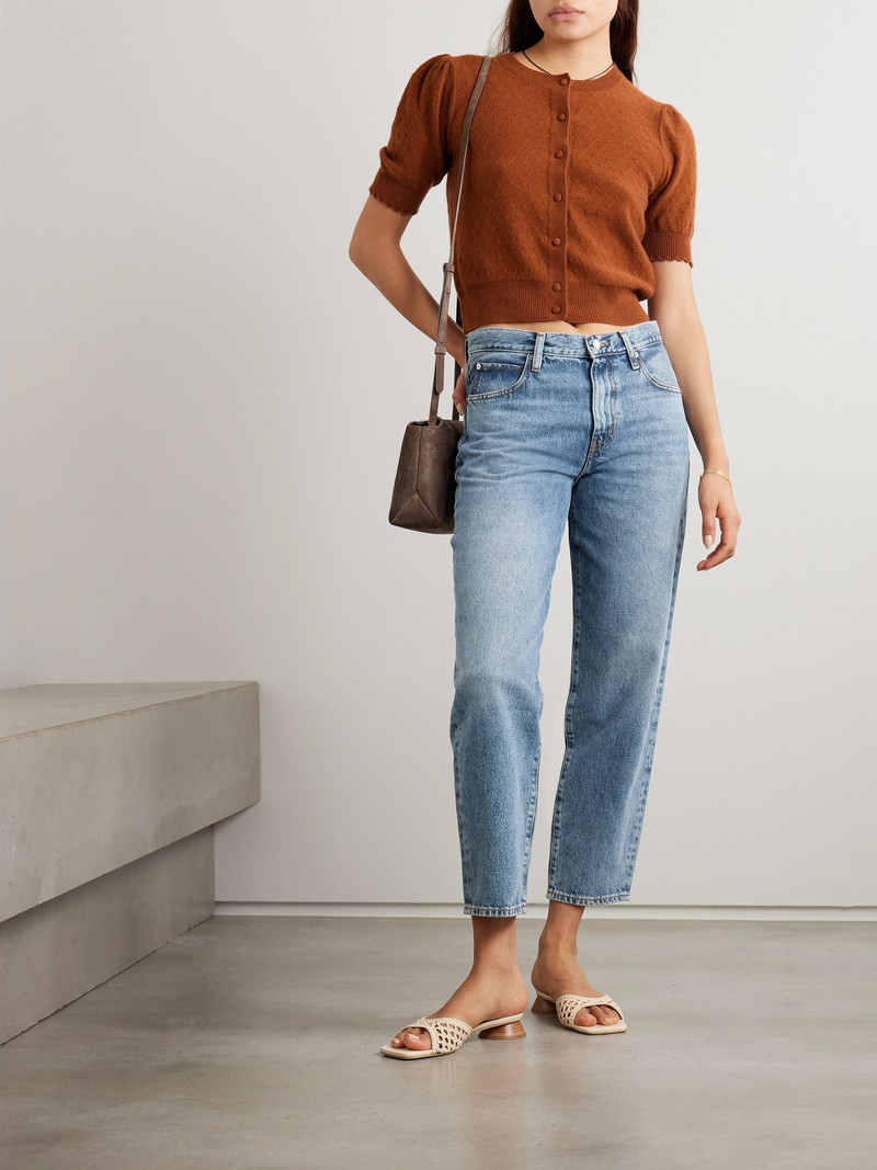FRAME The Candle cropped mid-rise straight-leg jeans Mid denim outlook