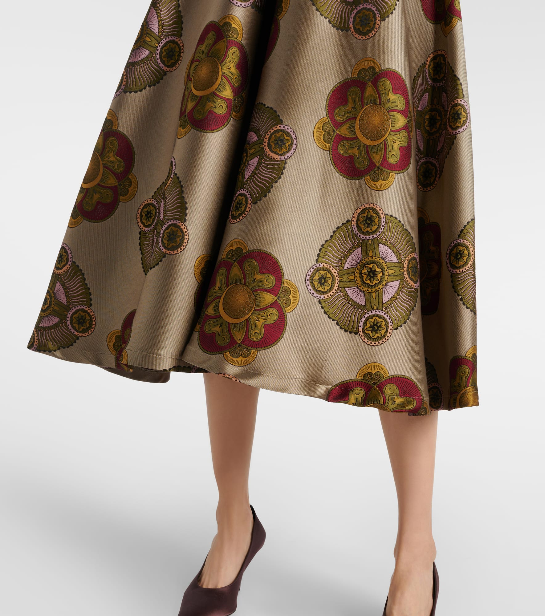 Milano printed jacquard midi skirt - 5