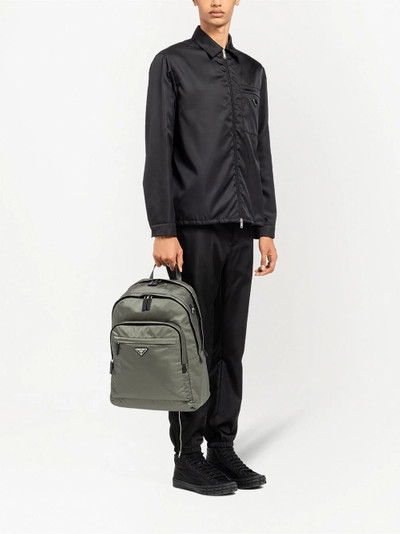 Prada Re-Nylon logo-plaque backpack outlook