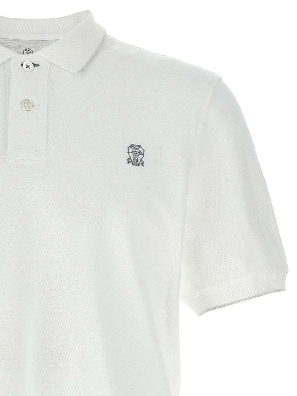 logo-embroidery piqué polo shirt - 3