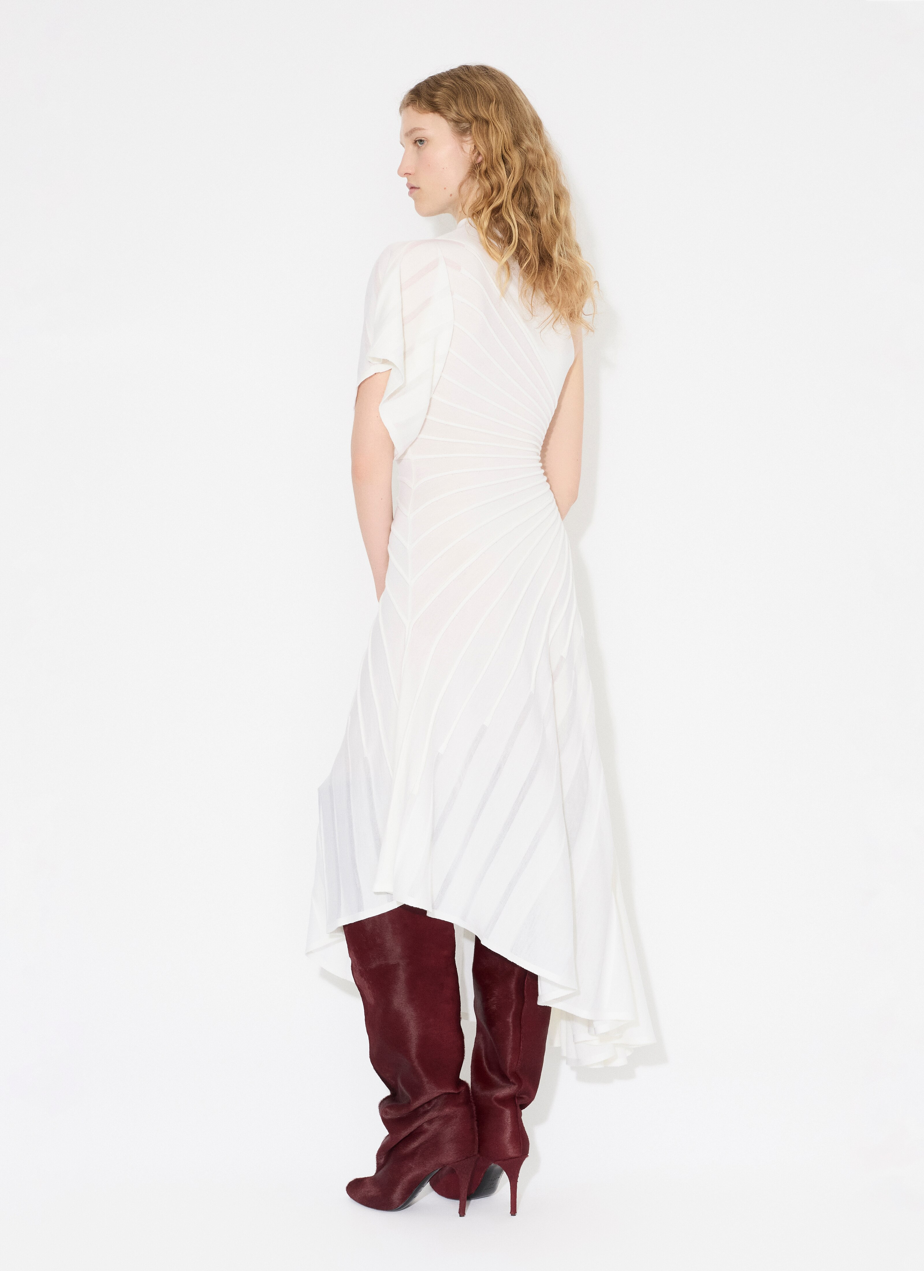 ASYMMETRICAL KNIT DRESS - 3