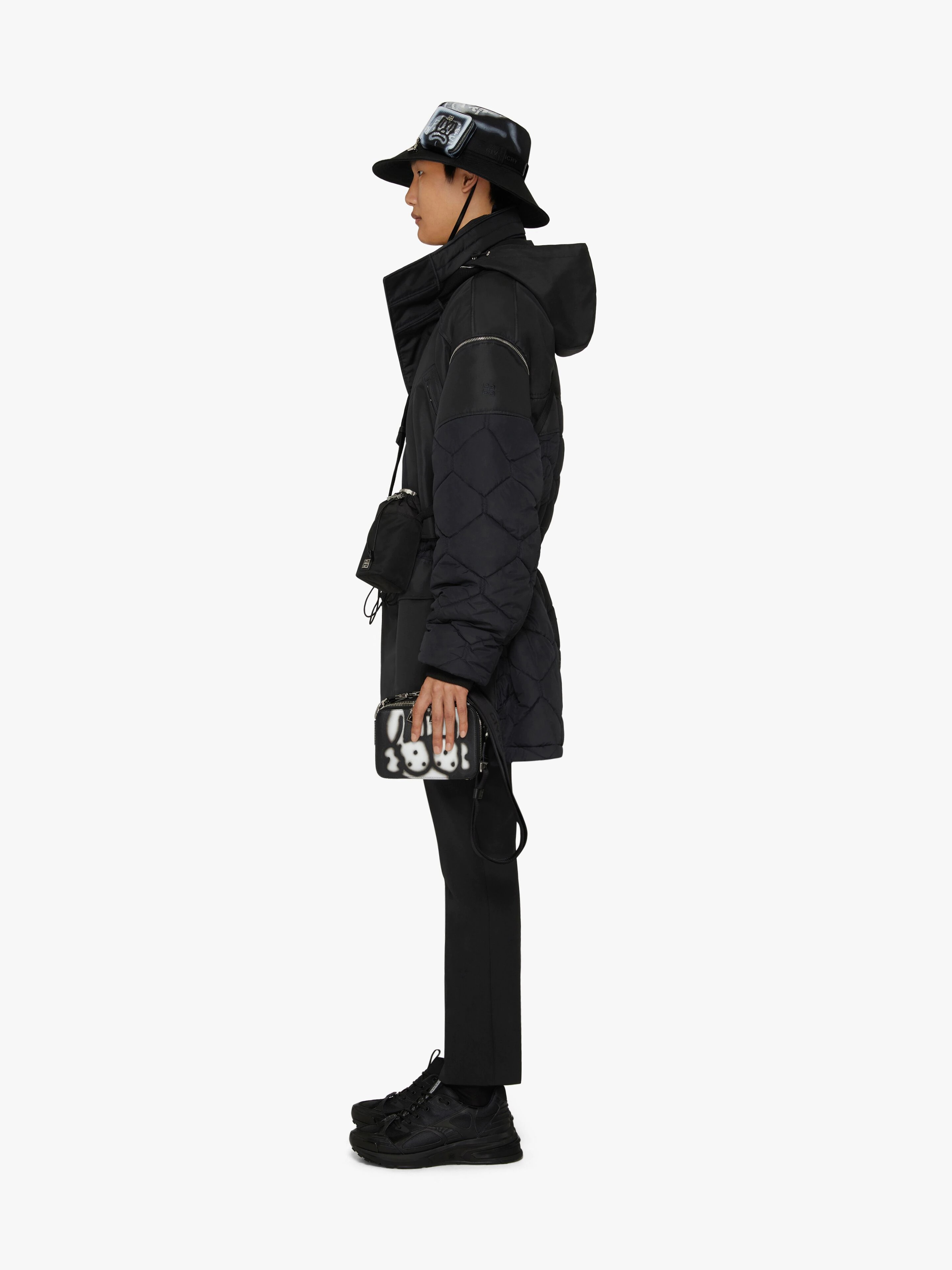 BI-MATERIAL PARKA WITH REMOVABLE SLEEVES - 3