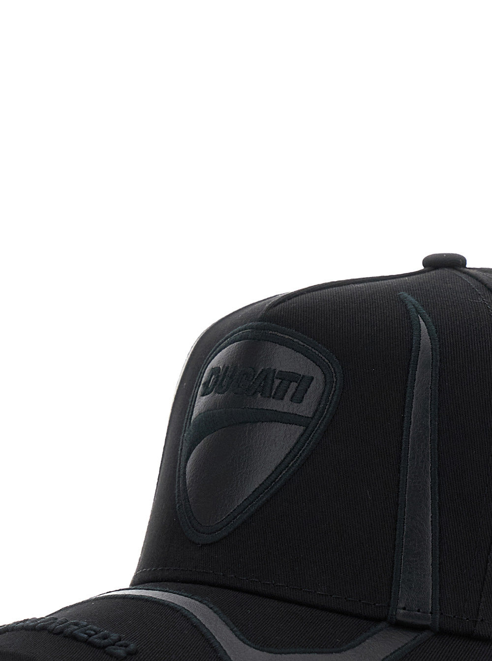Dsquared2 Men 'Ducati X D2' Black Baseball Hat With Logo Embroidery On The Front And Maxi Logo Lette - 3