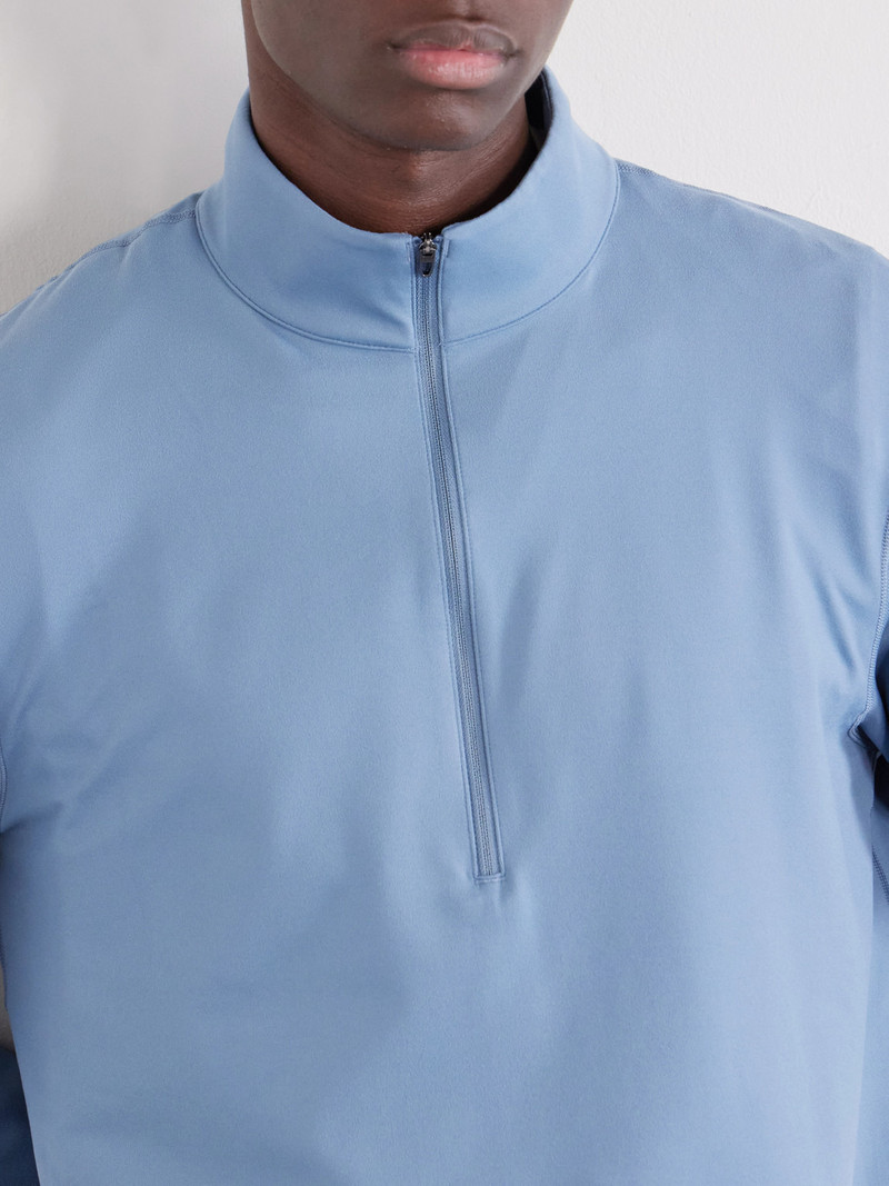 Slim-Fit Stretch Recycled-Jersey Half-Zip Top 5