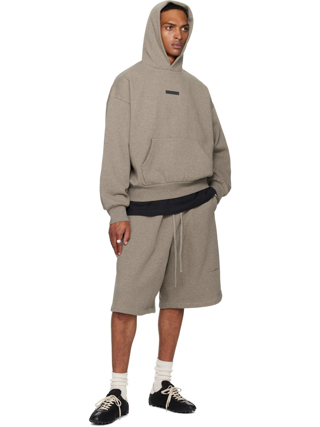 Brown Classic Fit Fleece Hoodie - 4