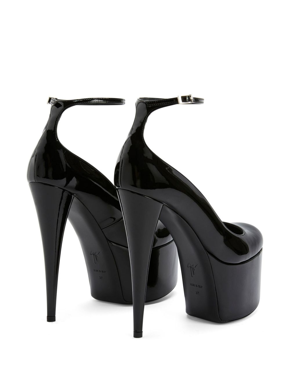 150mm patent leather stiletto pumps - 3