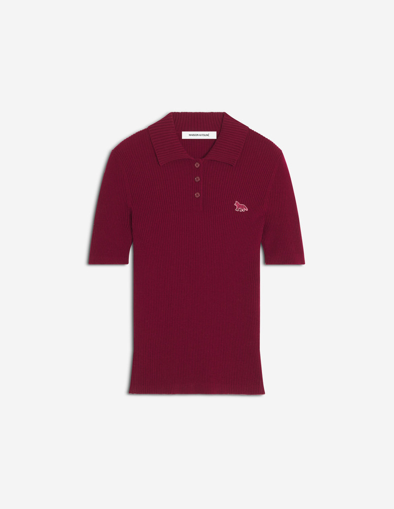BABY FOX FINE RIB WOOL POLO 1