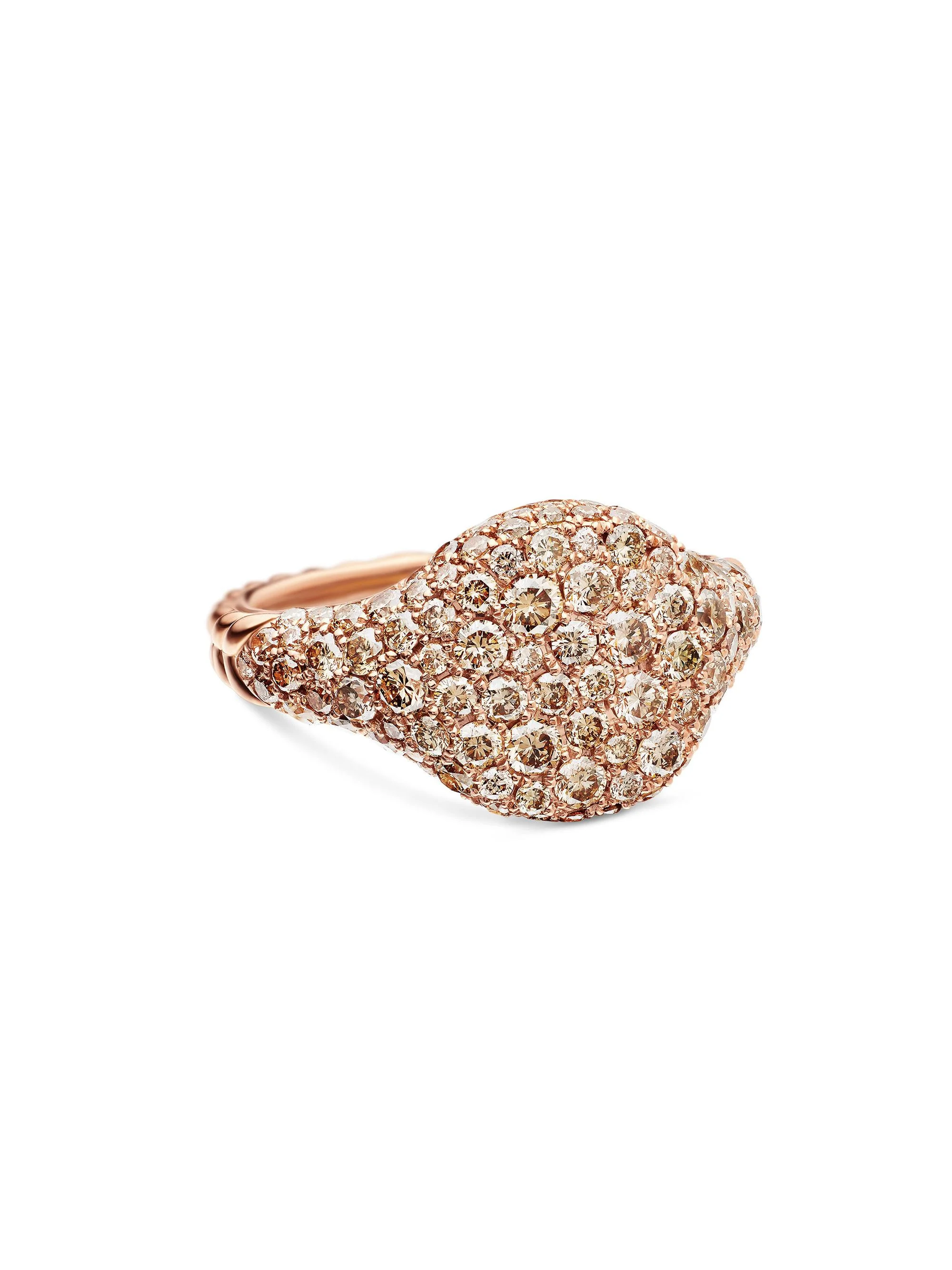 Women's Chevron Pinky Ring in 18K Rose Gold - Rose Gold - 1