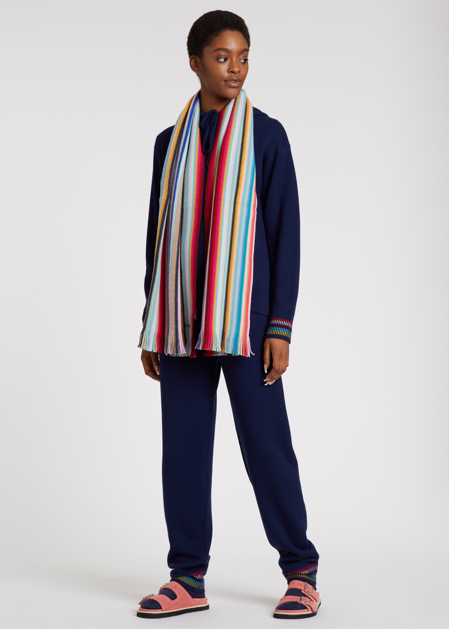 'Swirl Stripe' Wool Scarf - 5