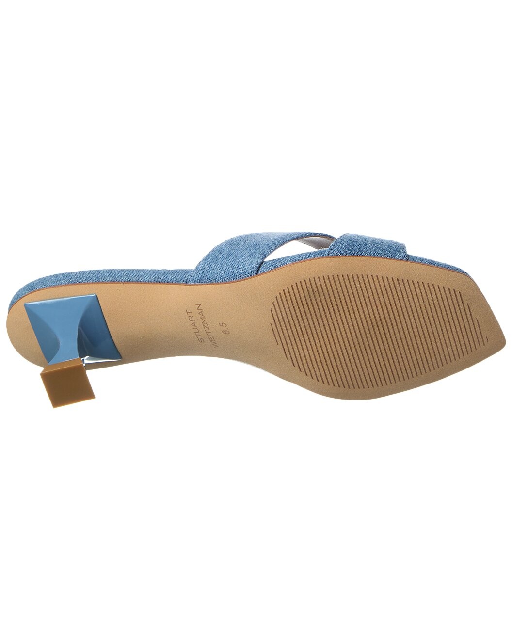 Stuart Weitzman Miami 50 Leather & Canvas Sandal - 4