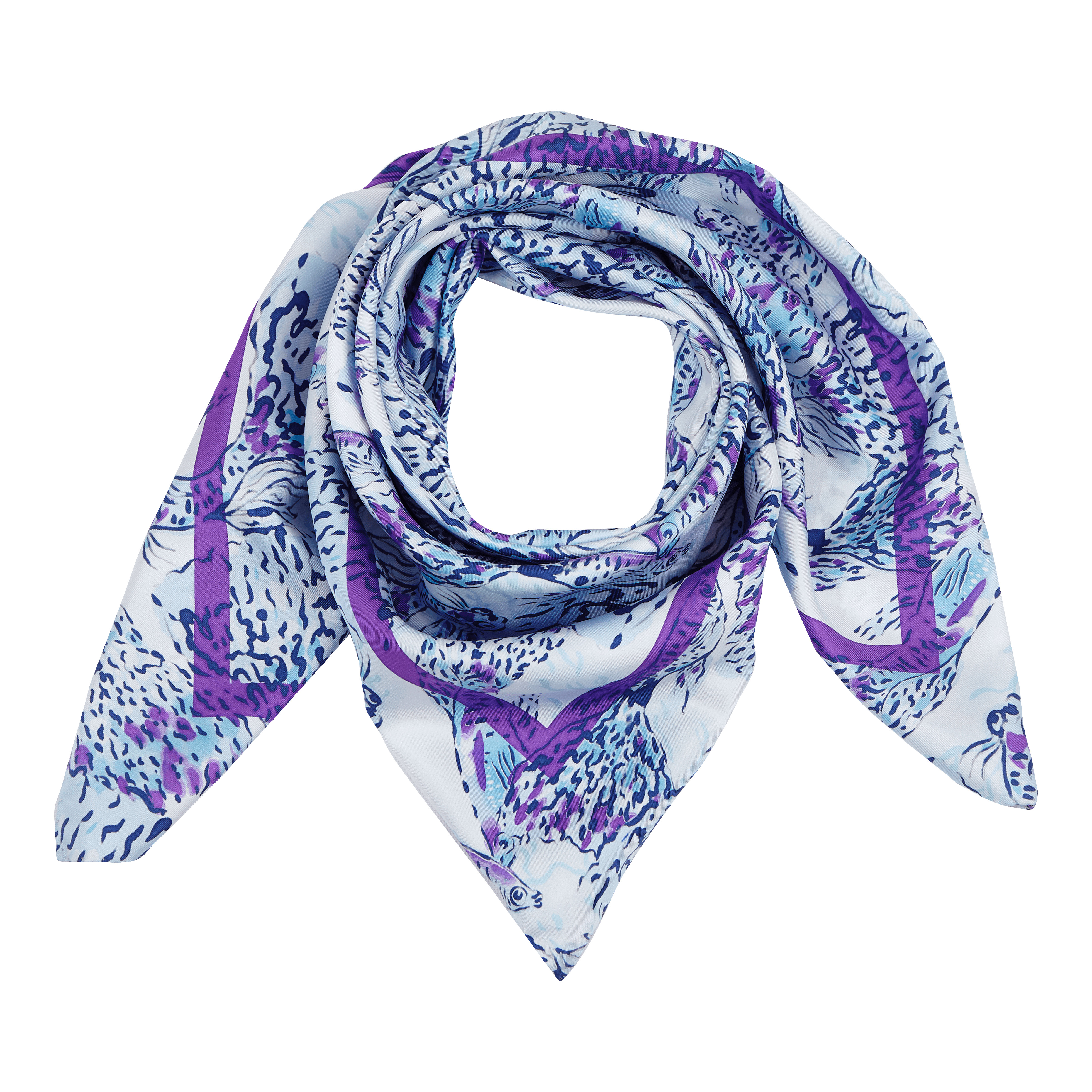 Unisex Silk Scarf Isadora Fish - 2