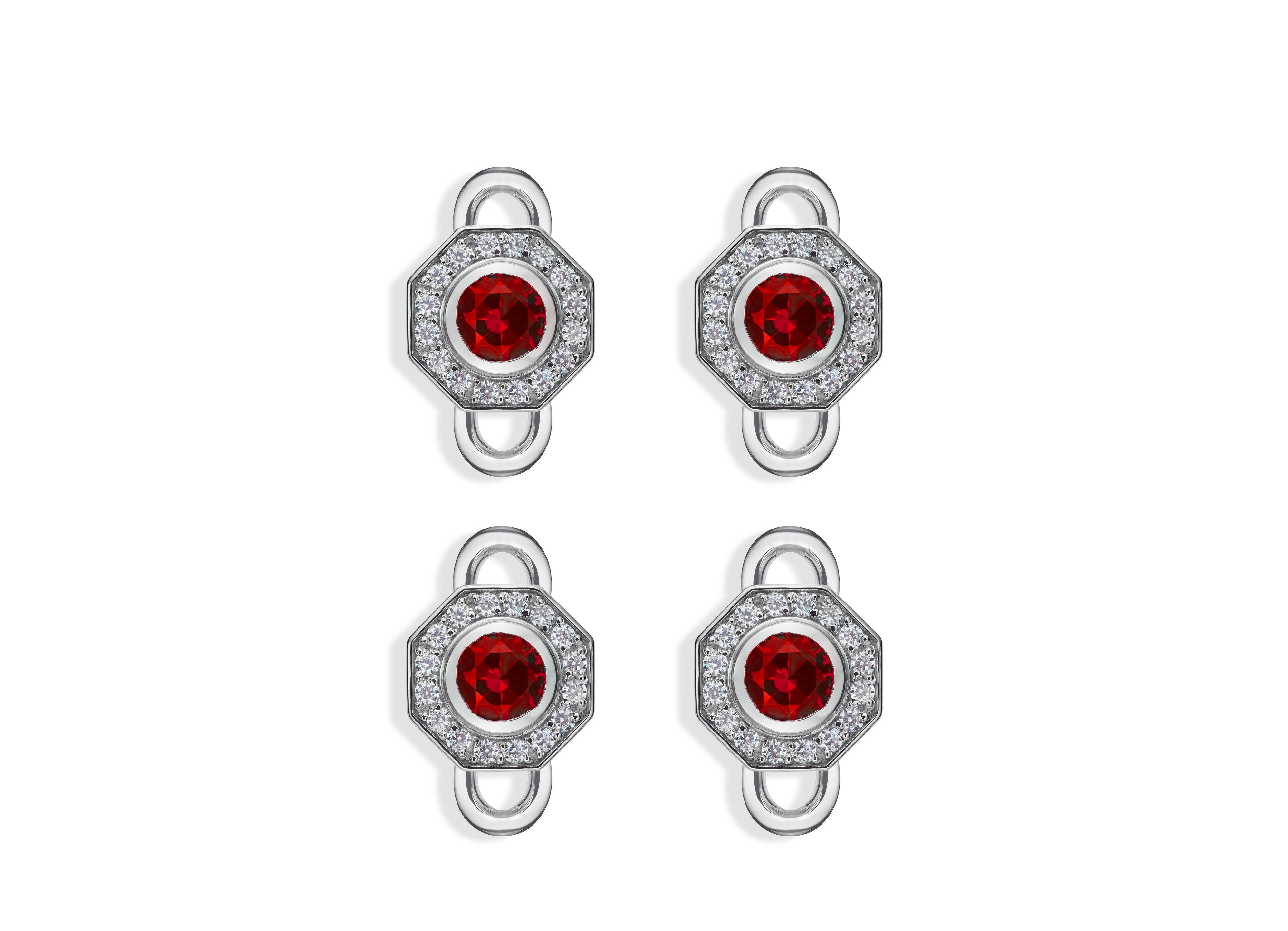 OCTAGON DIAMOND STUDS - 1