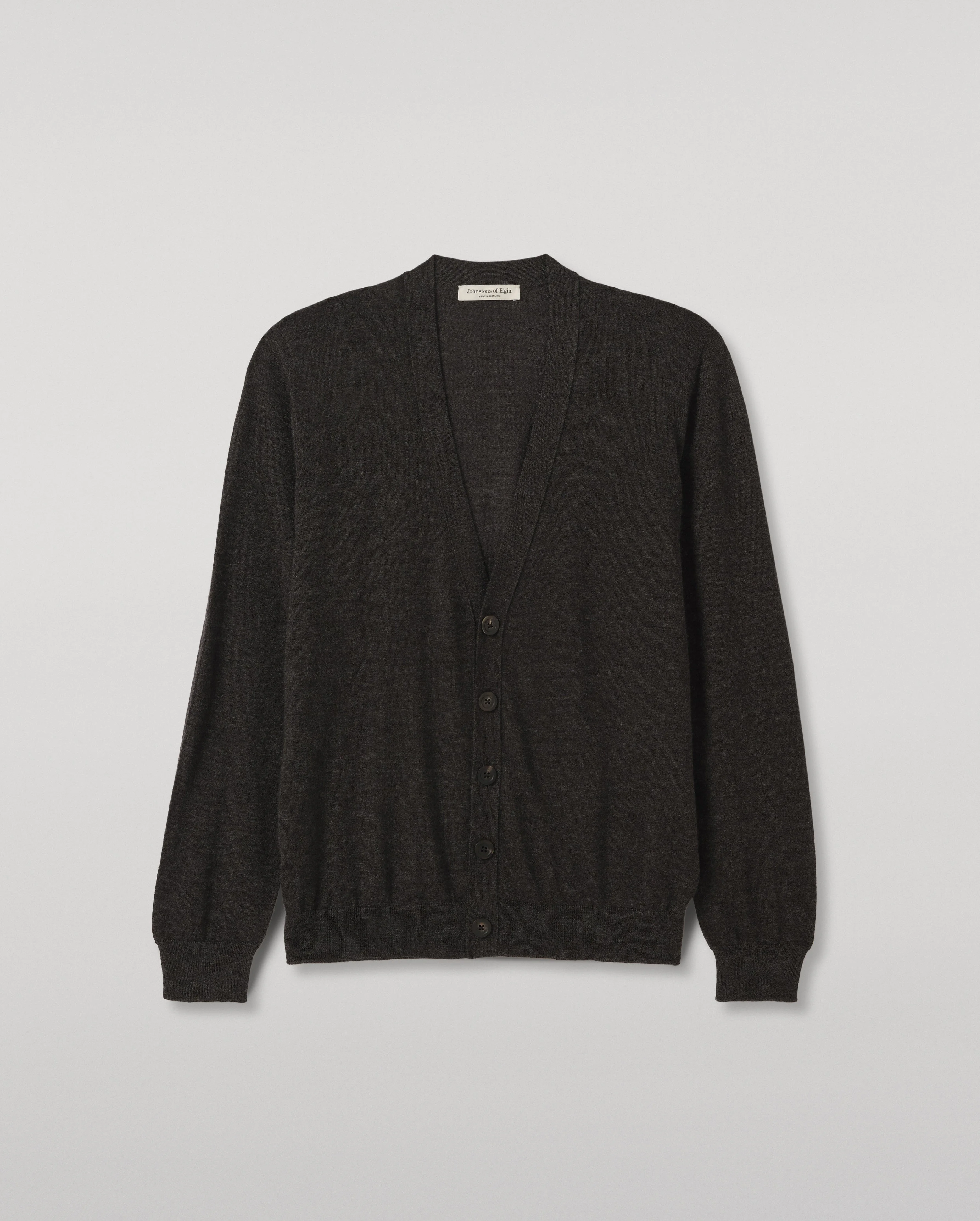 Forsyth Dark Grey Superfine Cashmere Cardigan - 1