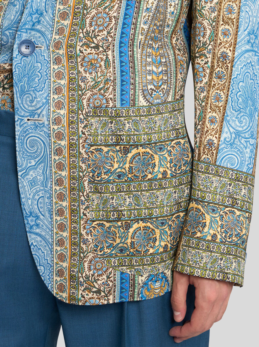 PARTIALLY-LINED BLAZER WITH THREE PATCH POCKETS - 2