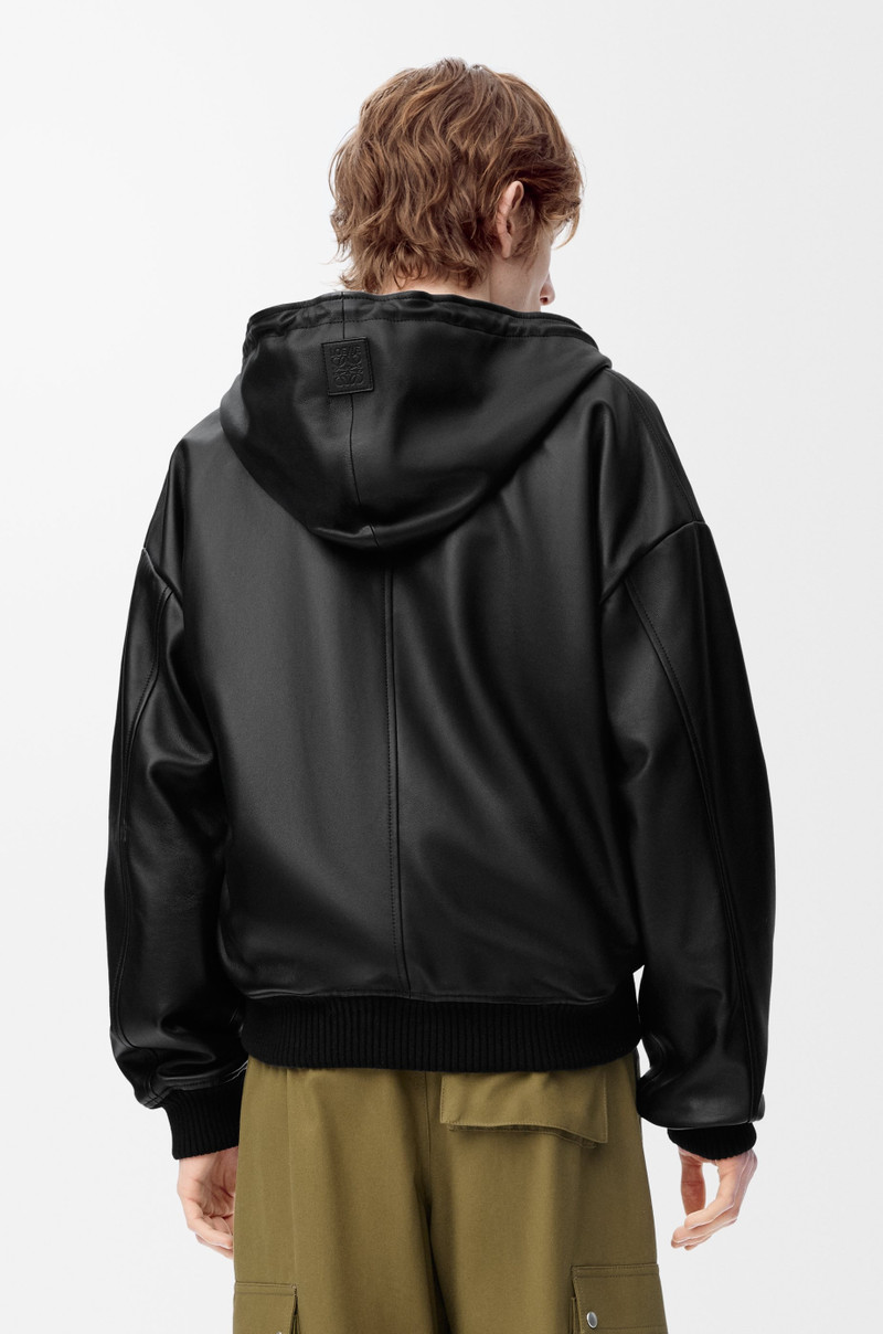 Hooded jacket in nappa lambskin 4