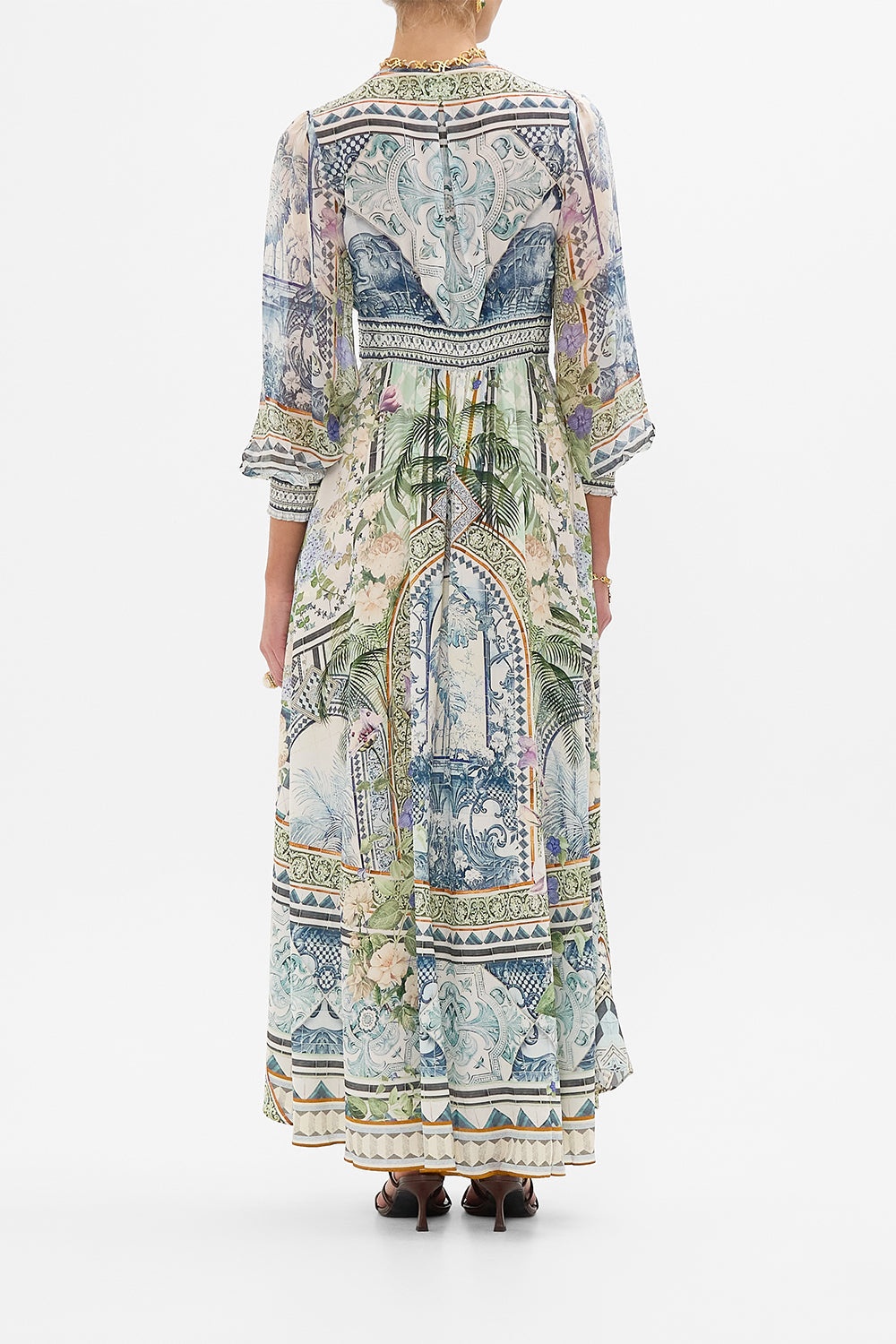 BUTTON DRESS WITH SHAPED WAISTBAND - 3