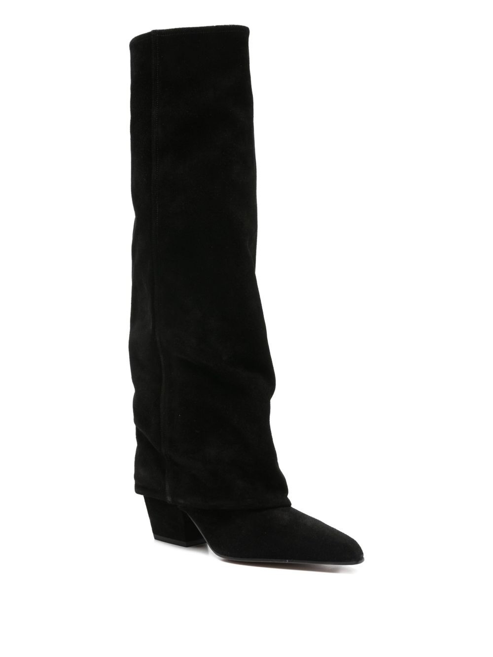 pointed suede boots - 2