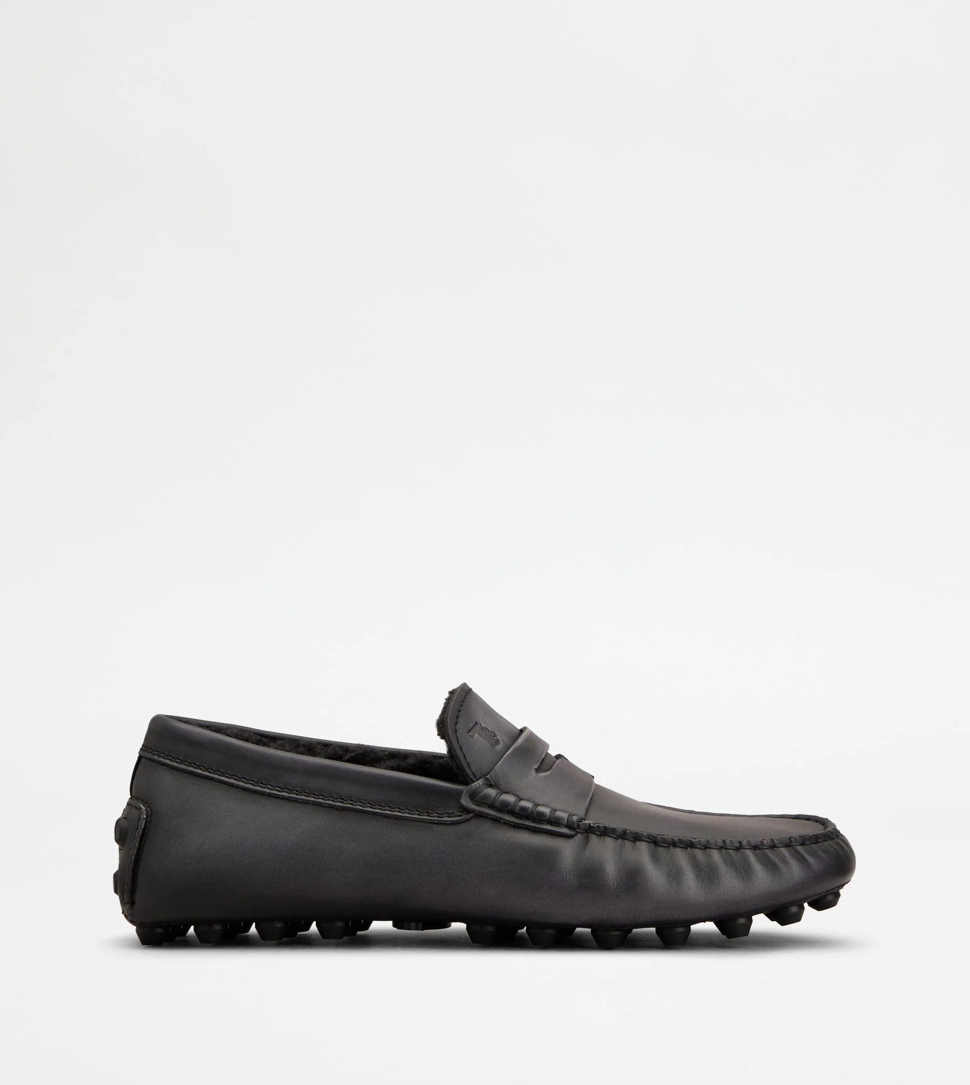 GOMMINO BUBBLE LOAFERS IN LEATHER - BLACK - 1