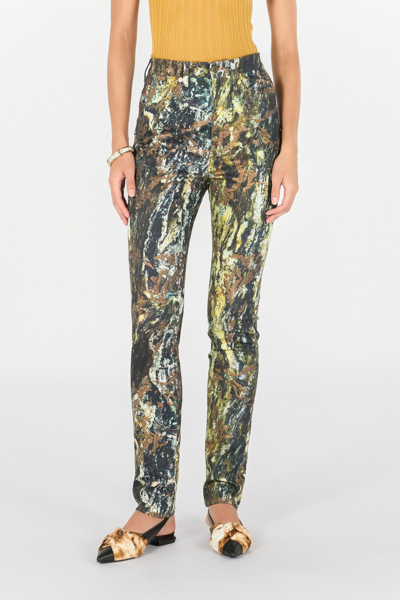Skinny trousers with Marble print 3