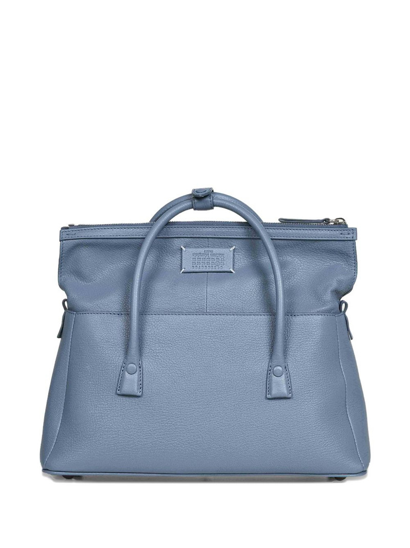 grained-leather tote bag 1