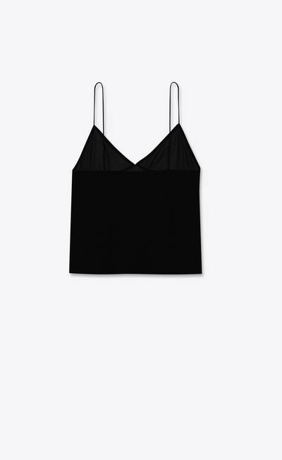 SAINT LAURENT triangle camisole in washed silk georgette outlook
