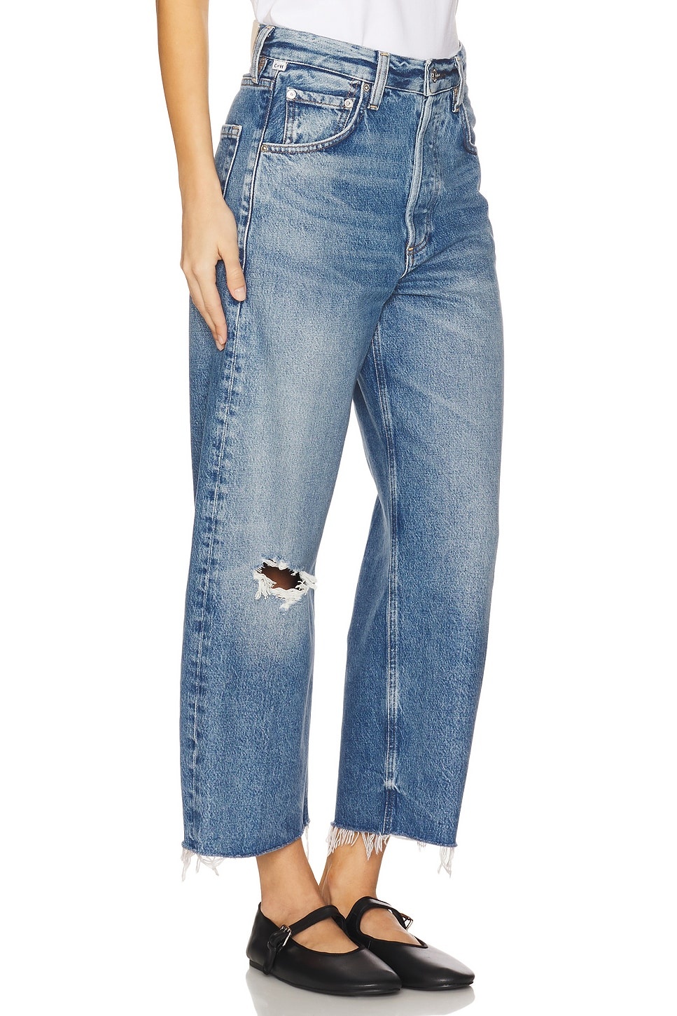 Ayla Undone Hem Crop - 2