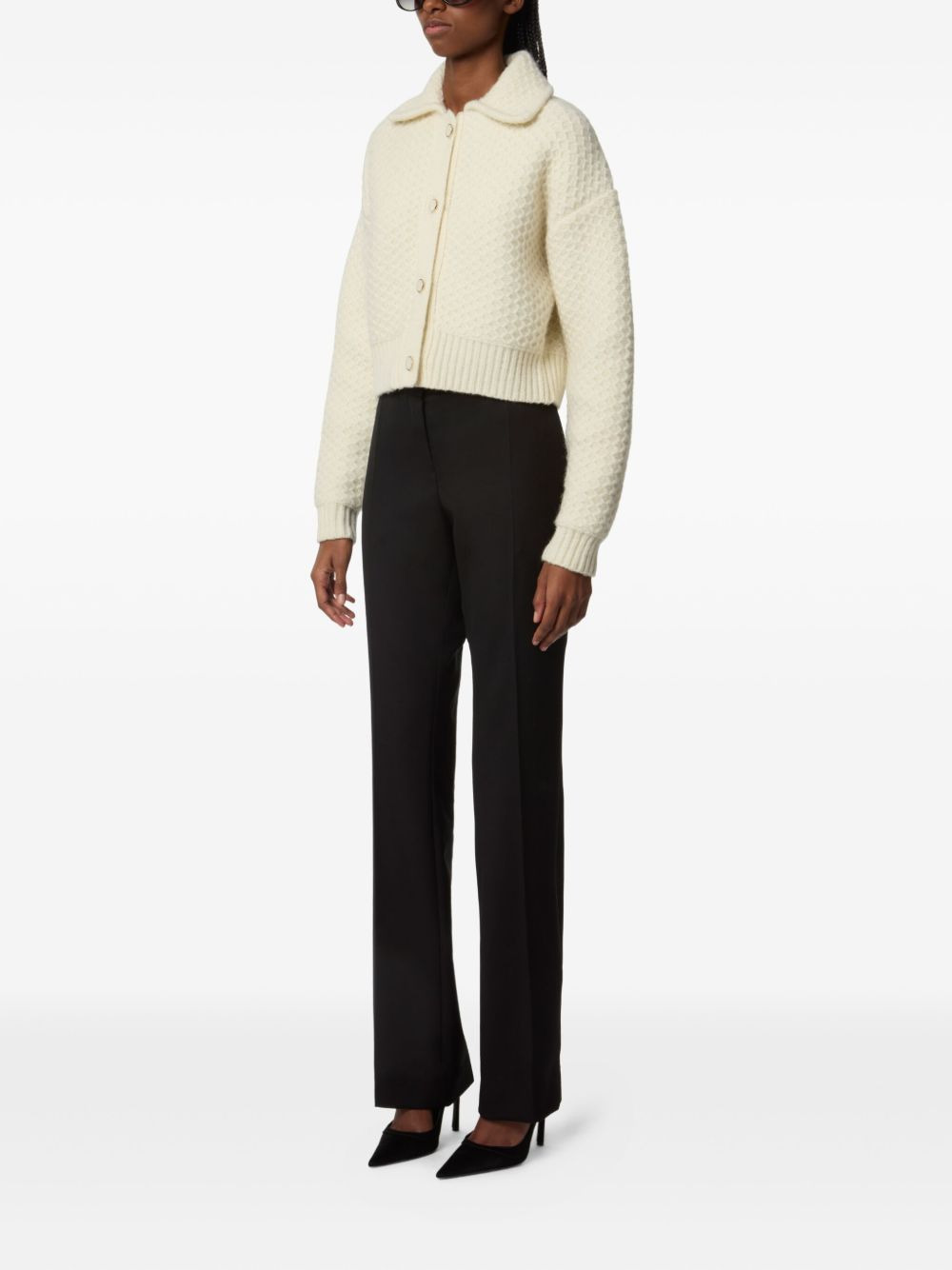textured-wool cardigan - 3