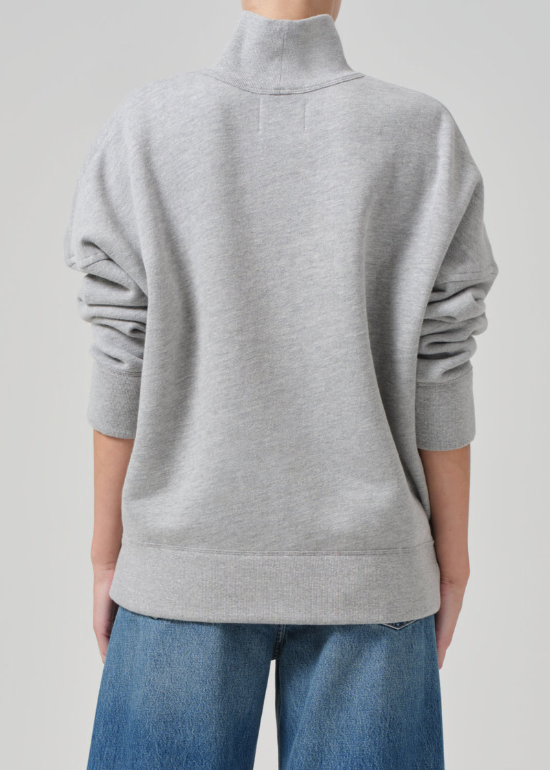 Cara Turtleneck In Heather Grey 3