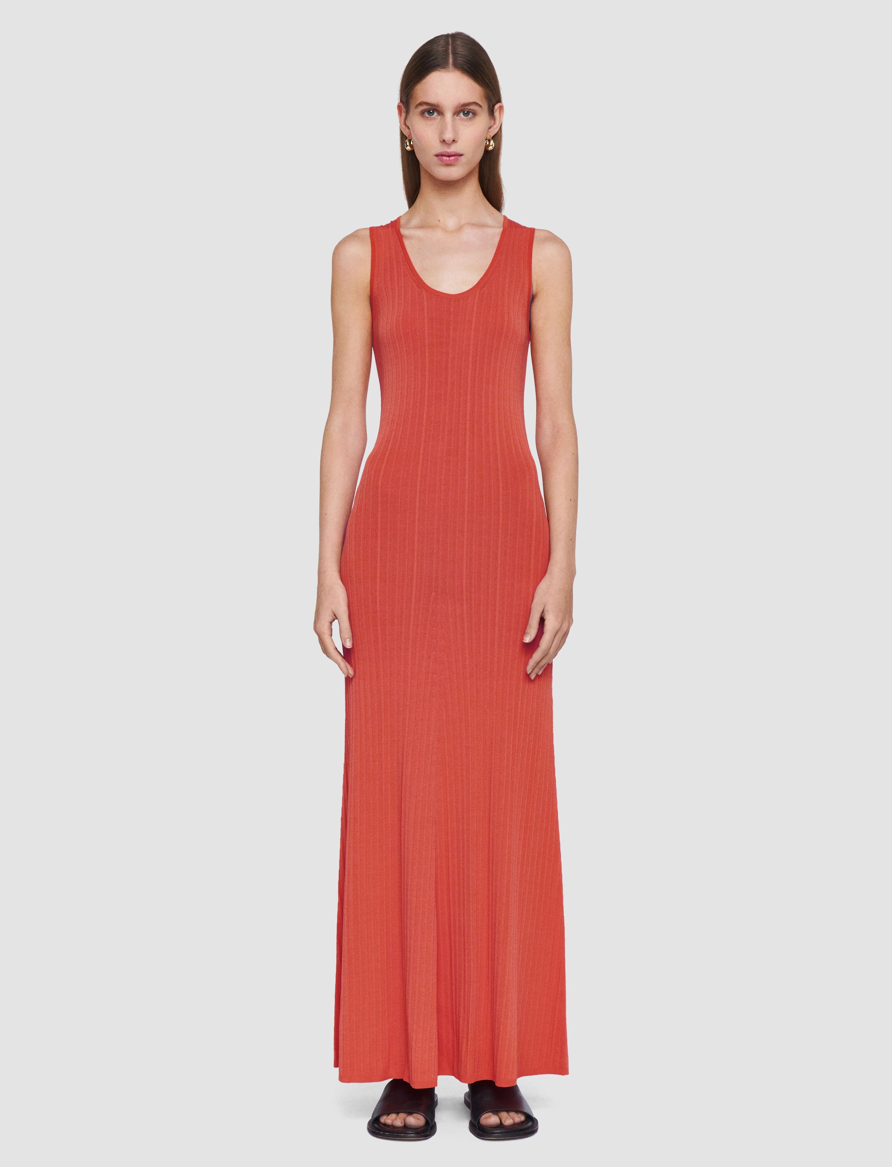 Viscose Rib Knit Dress - 3