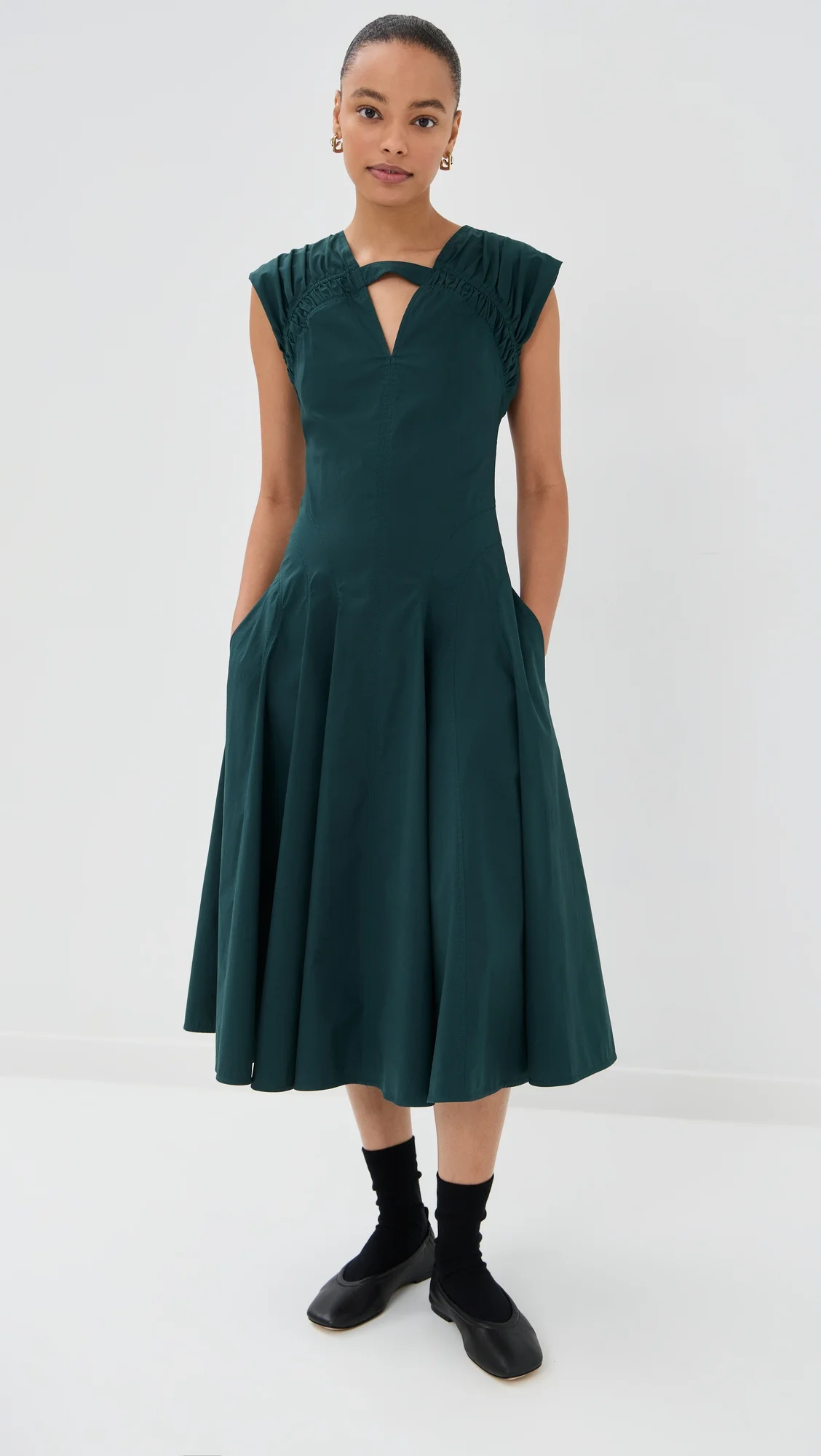 Manoela Dress In Eco Light Compact Poplin - 1